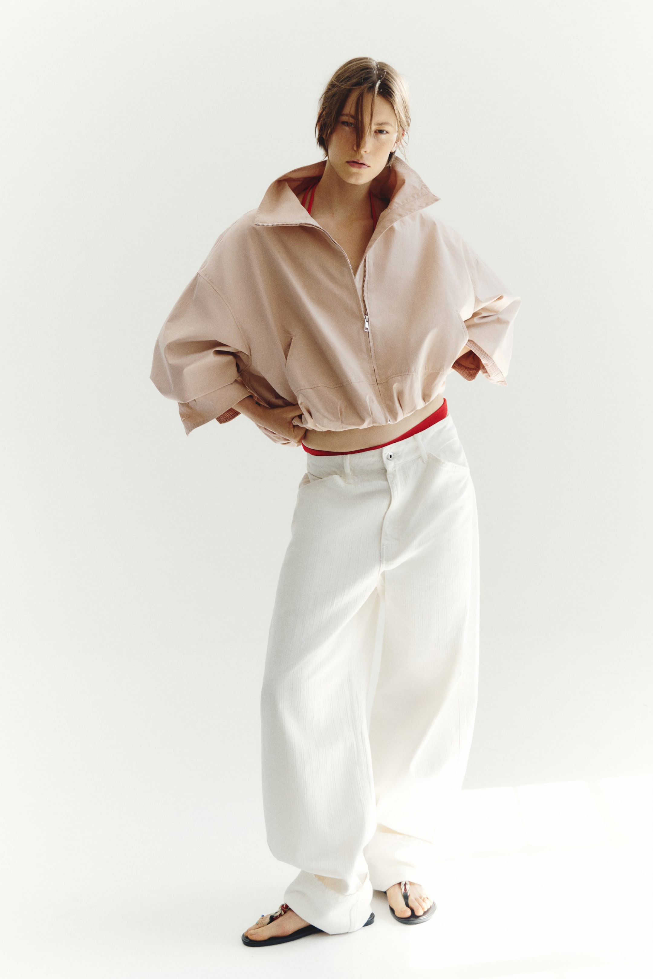 Oversized Bubble-Hem Jacket