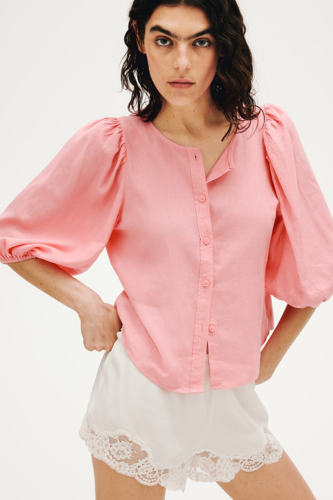 Linen-Blend Blouse - image 5