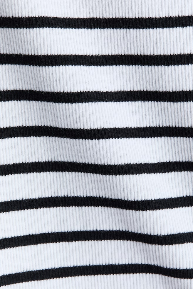 Ribbed cotton vest top - White/Striped/Black/White/Light blue/Light pink/Light yellow - 2