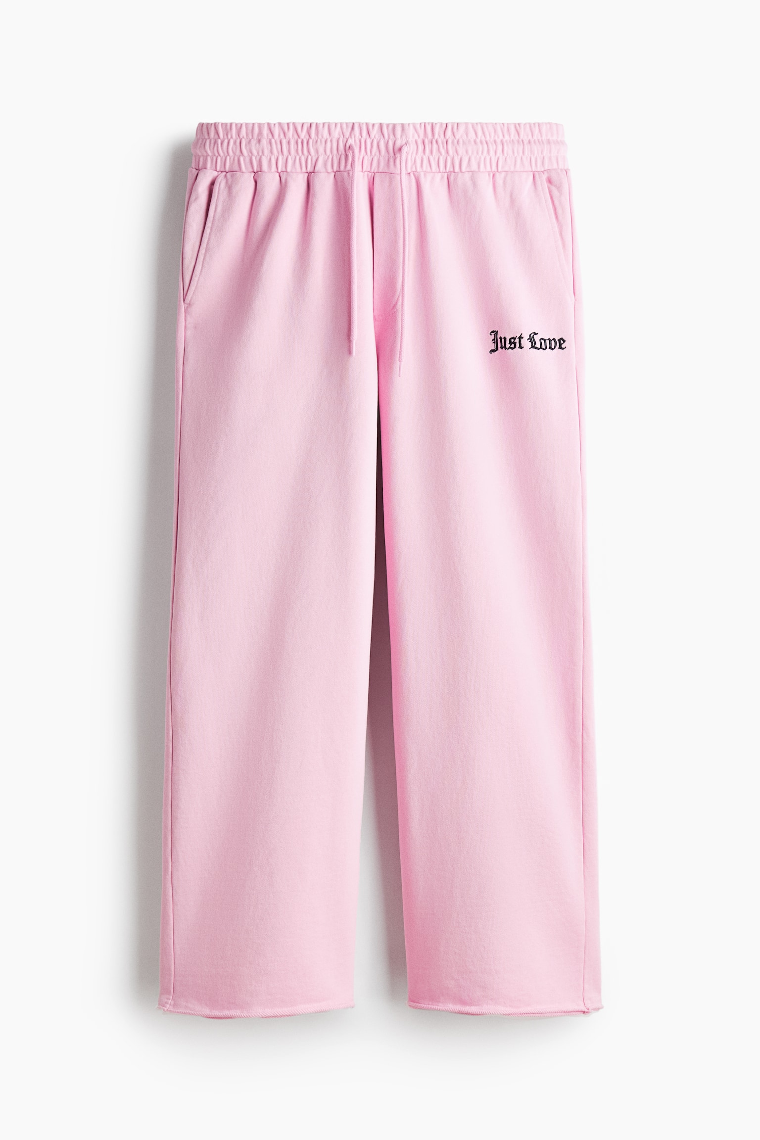 Relaxed Fit Cotton joggers - Pink/Just Love/Black/No Love Just Fire - 1