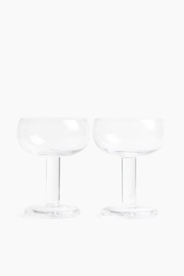 2-pack munblåsta coupeglas