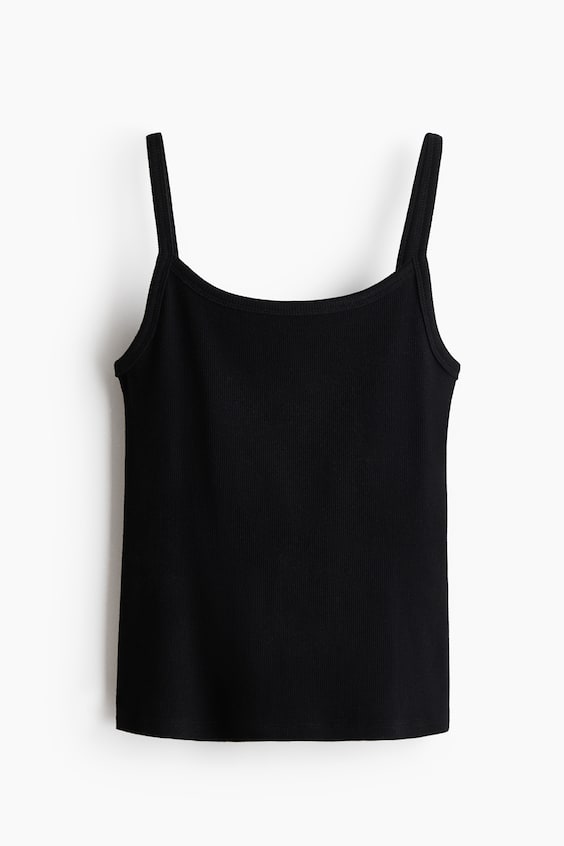 Женские топы H&M Ribbed Cotton Tank Top