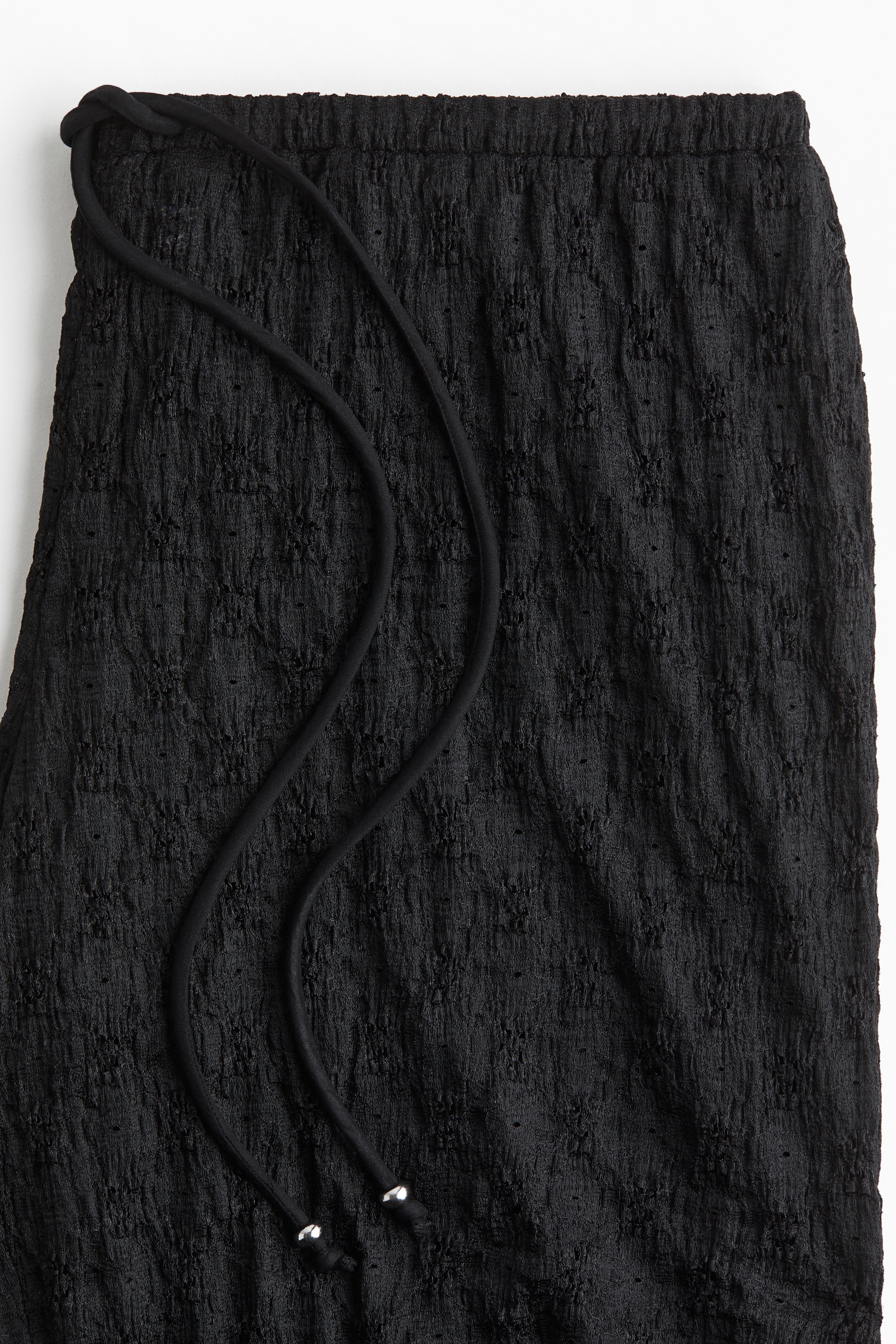 Lace-look drawstring trousers