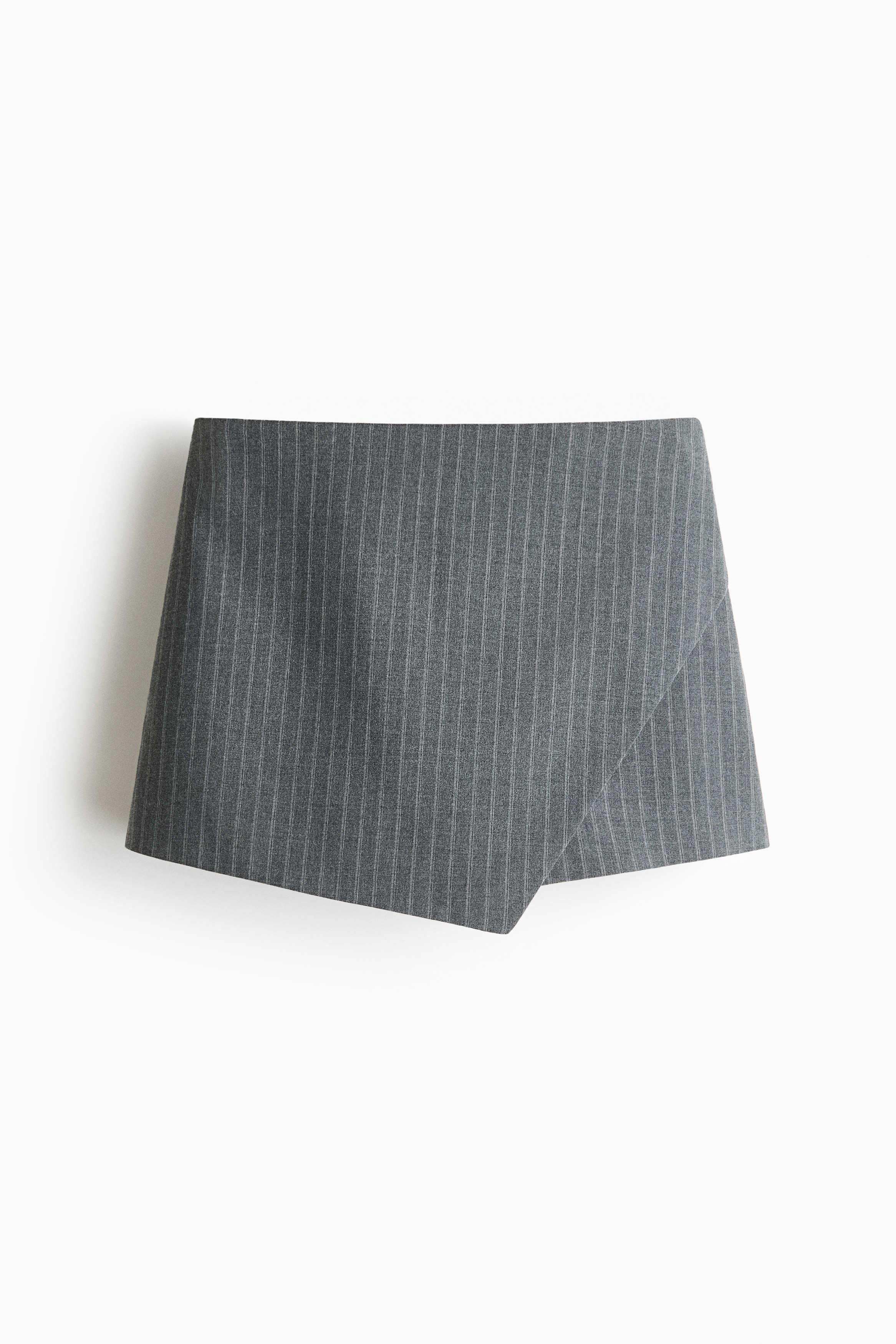 Wrap Skort - Gray/pinstriped/Black/Burgundy