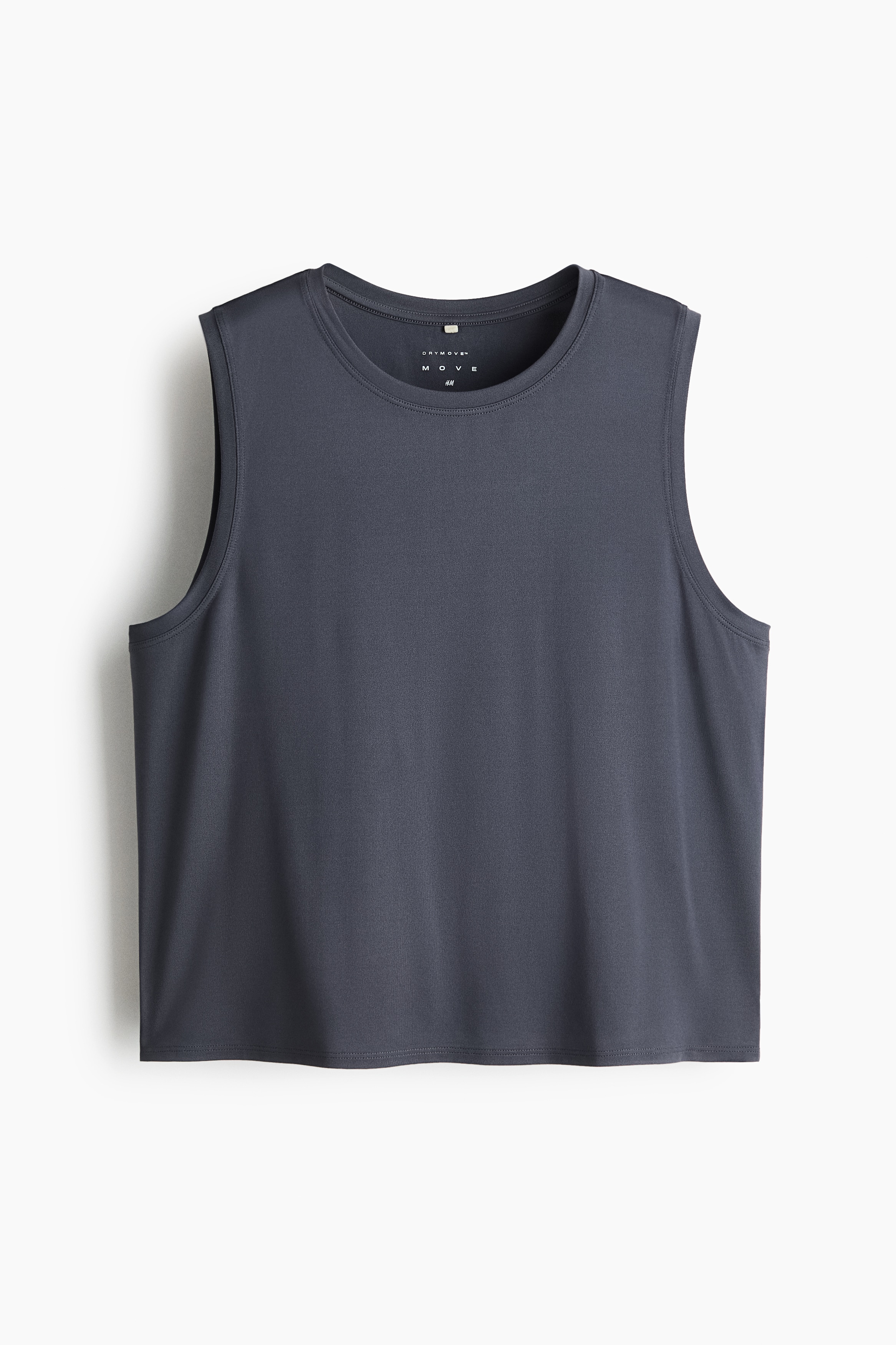Boxy Sports Tank Top with DryMove™ - Dark clay gray/Pastel pink/Black