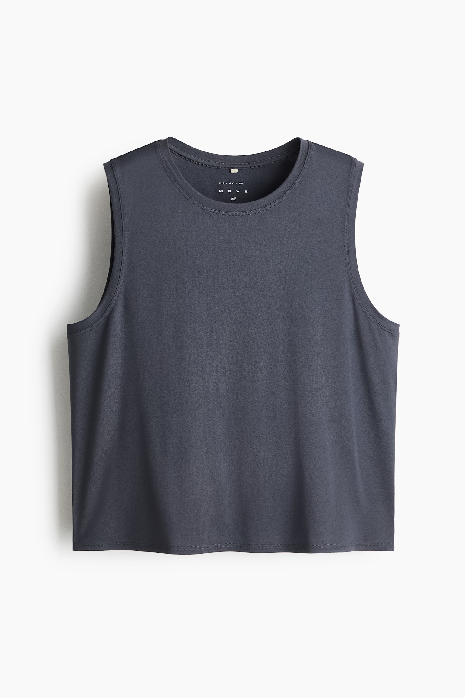 Boxy-style sports vest top with DryMove™ - Dark clay grey/Black/Pastel pink - 2