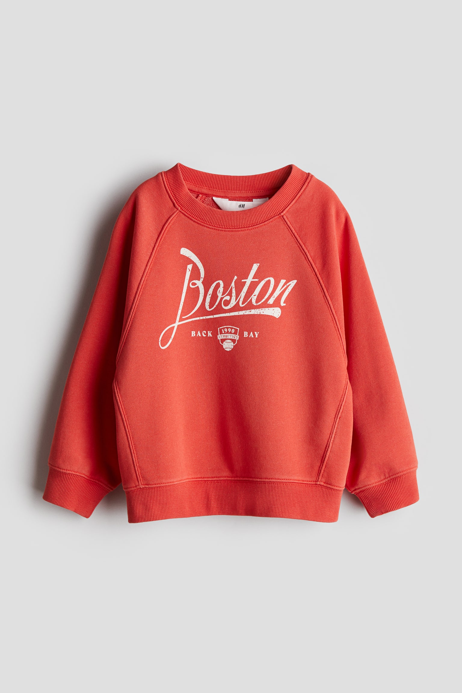 Crew-neck sweatshirt - Red/Boston/White/Striped - 1