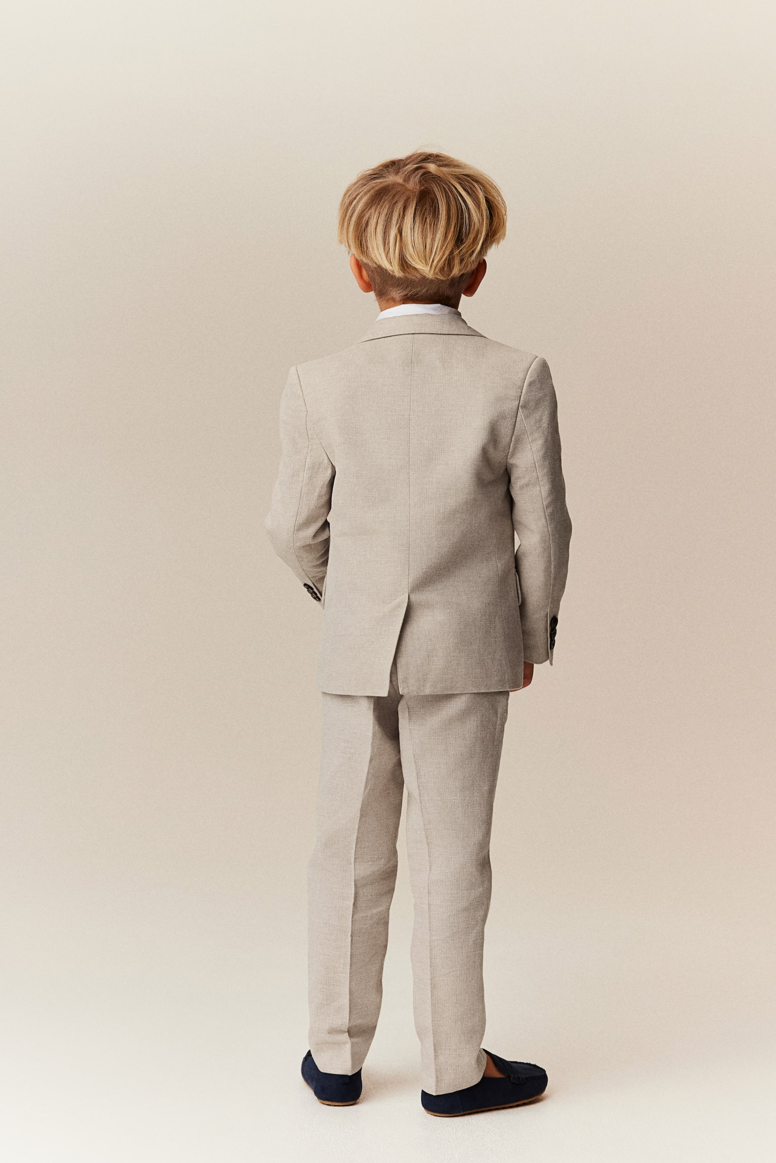 Slim Fit Suit Pants - Light greige/Grey - 6