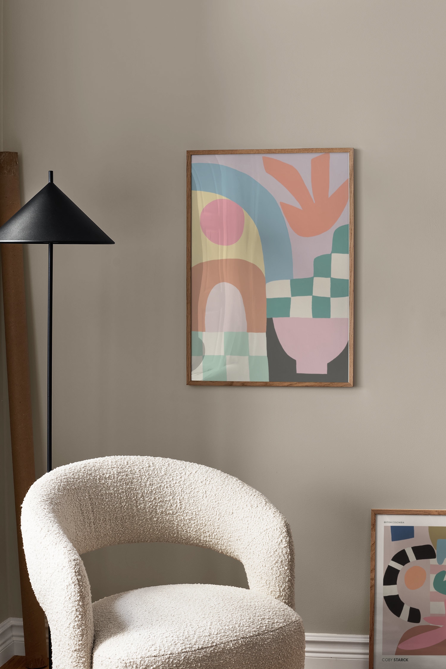 Marrakesh Express Plakat - Pink/grøn/brun