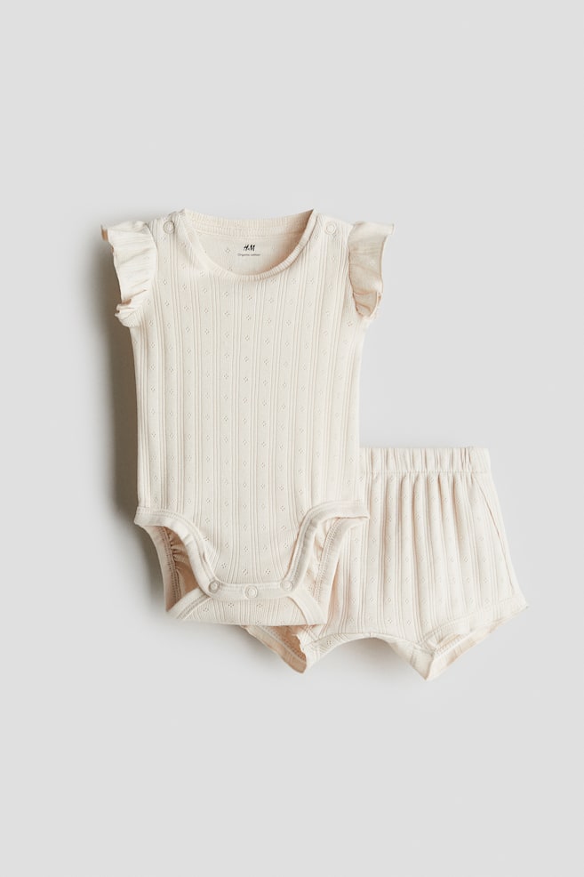 2-teiliges Baumwollset - Hellbeige - 1