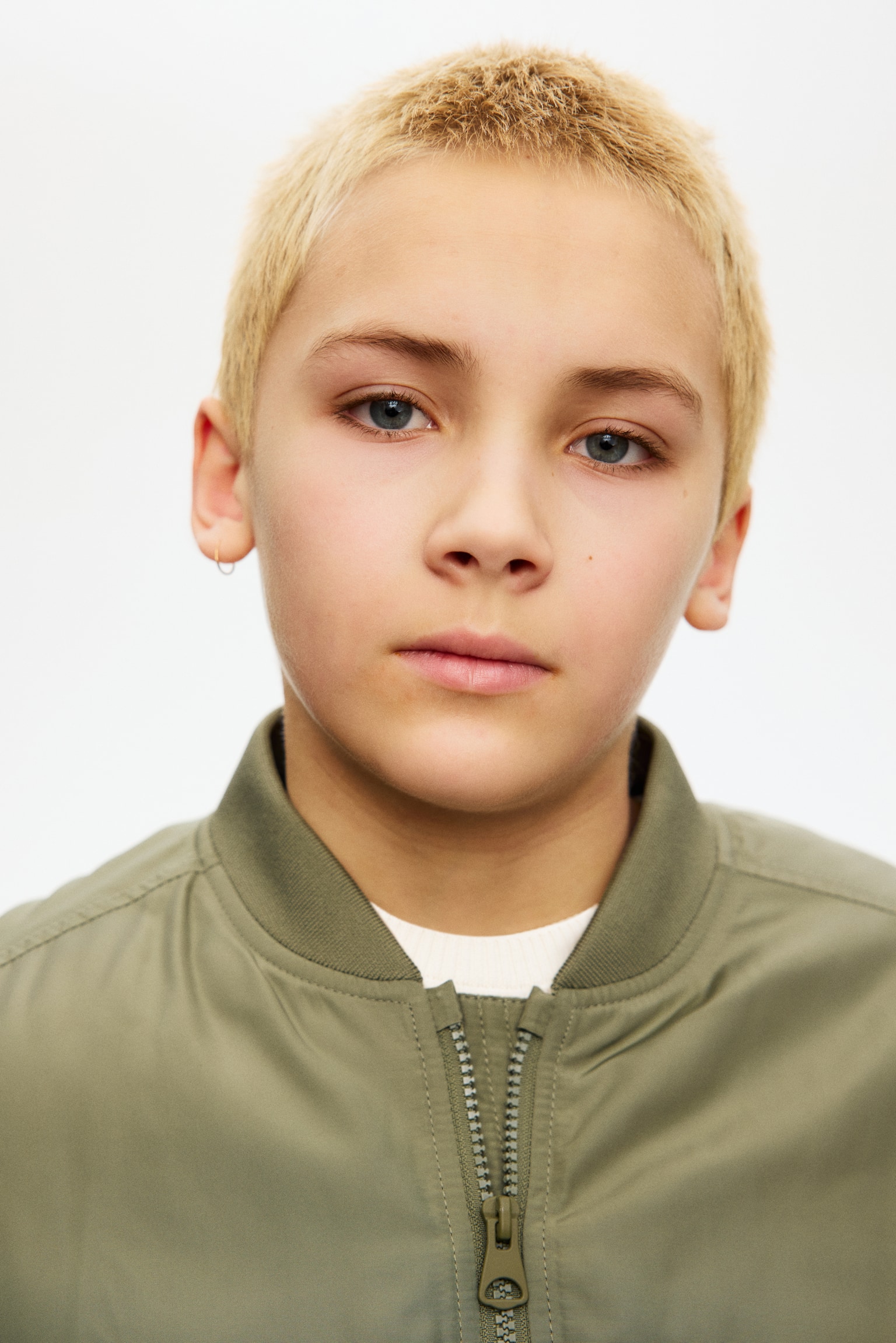 Padded bomber jacket - Khaki green/Black/Navy blue - 5