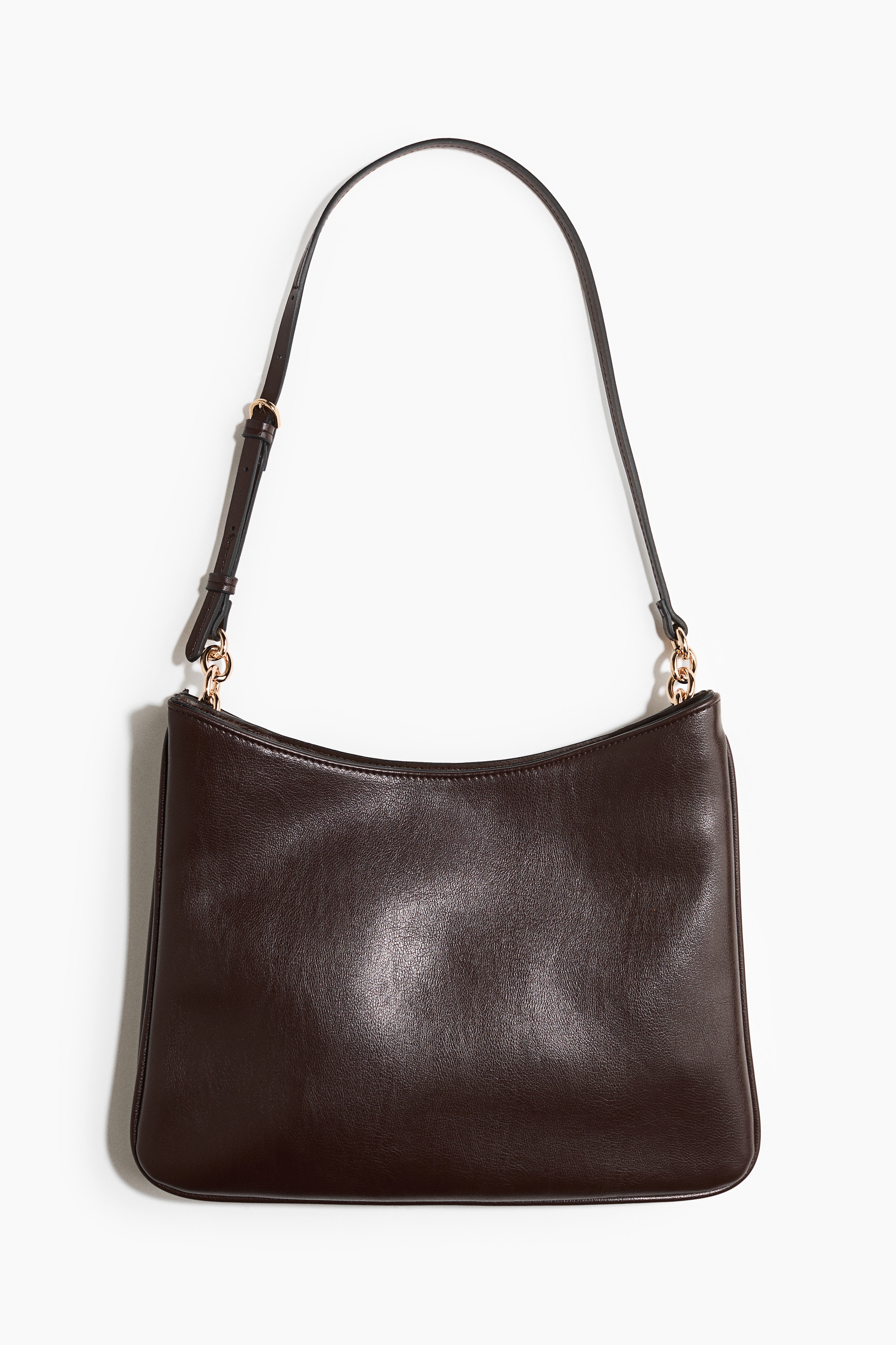 Sac porté épaule avec chaînes - Marron foncé