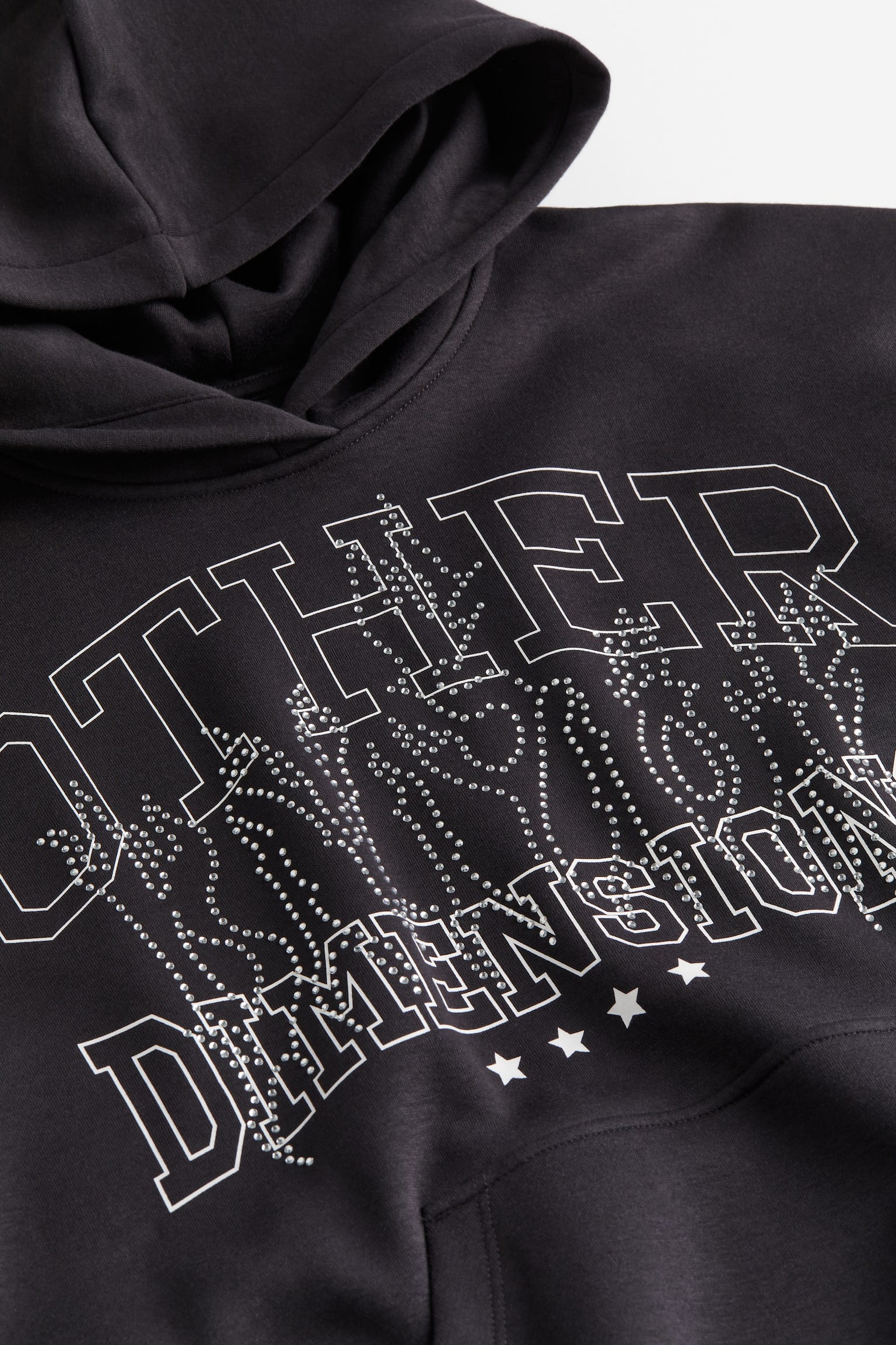 Oversized motif-detail hoodie - Black/Other Dimensions - 2