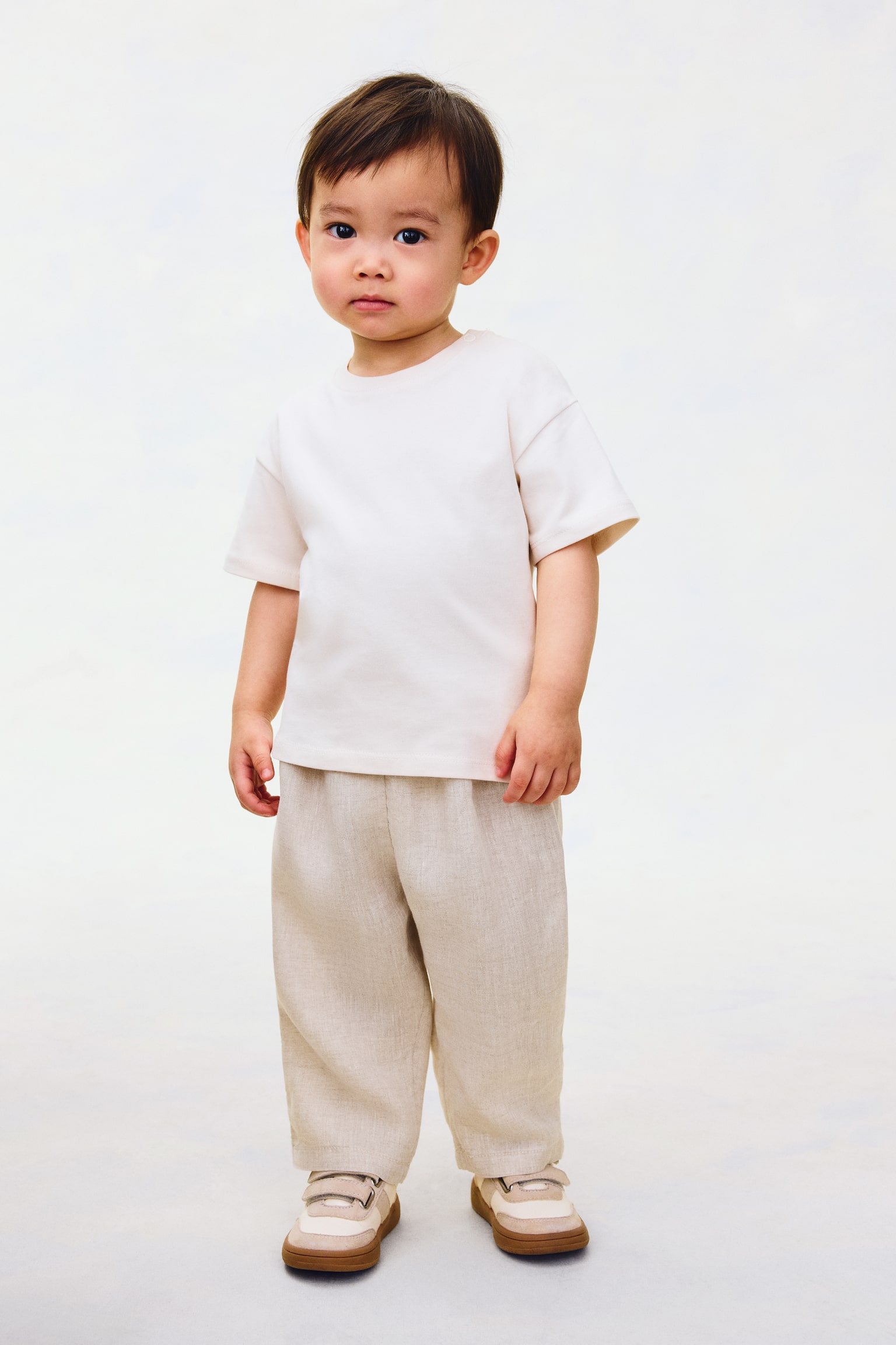 Linen trousers - Light beige - 2