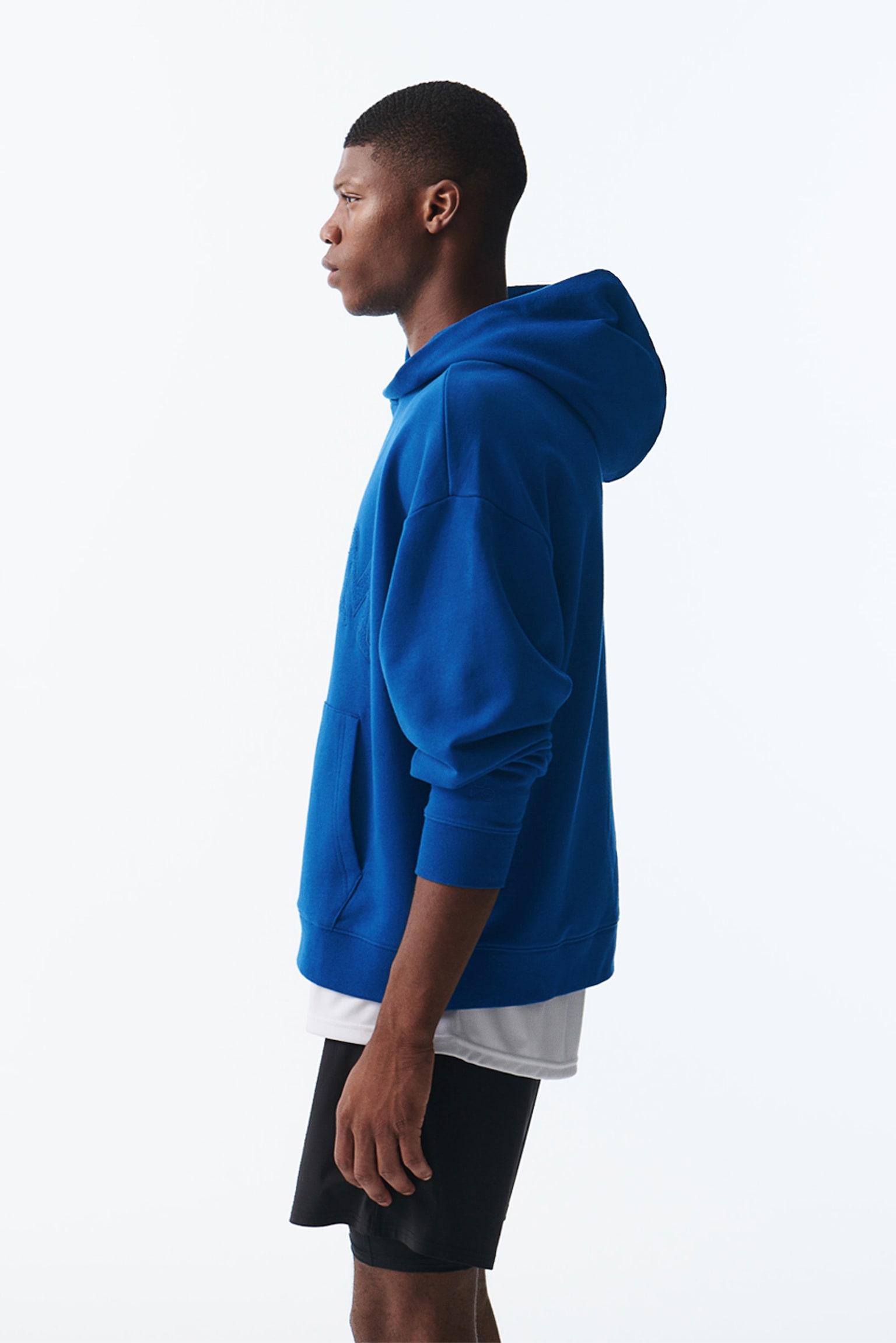 Oversized Fit Sports hoodie - Bright blue/Grey marl/Training Team - 4