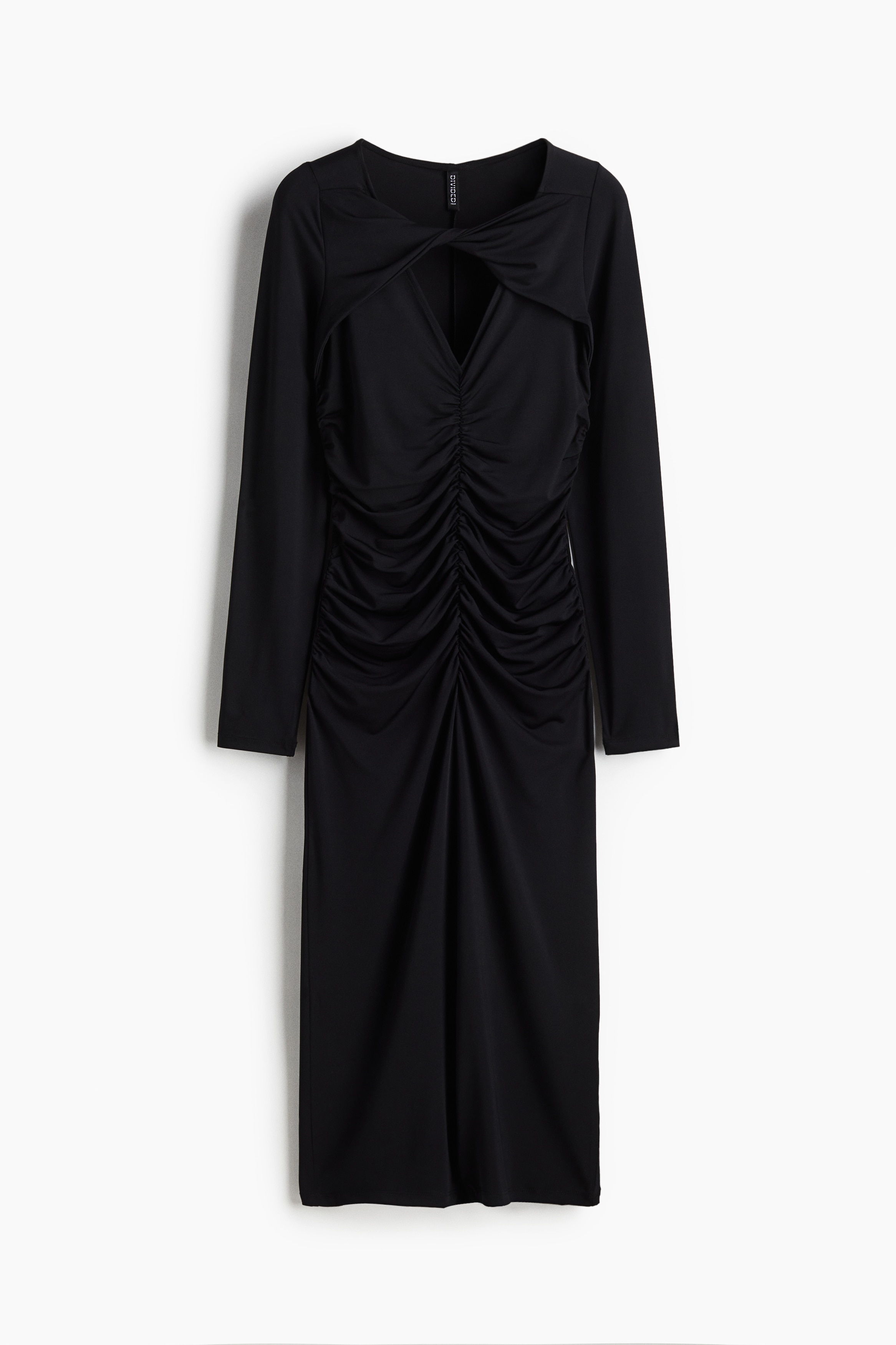 Draped Jersey Dress - Black