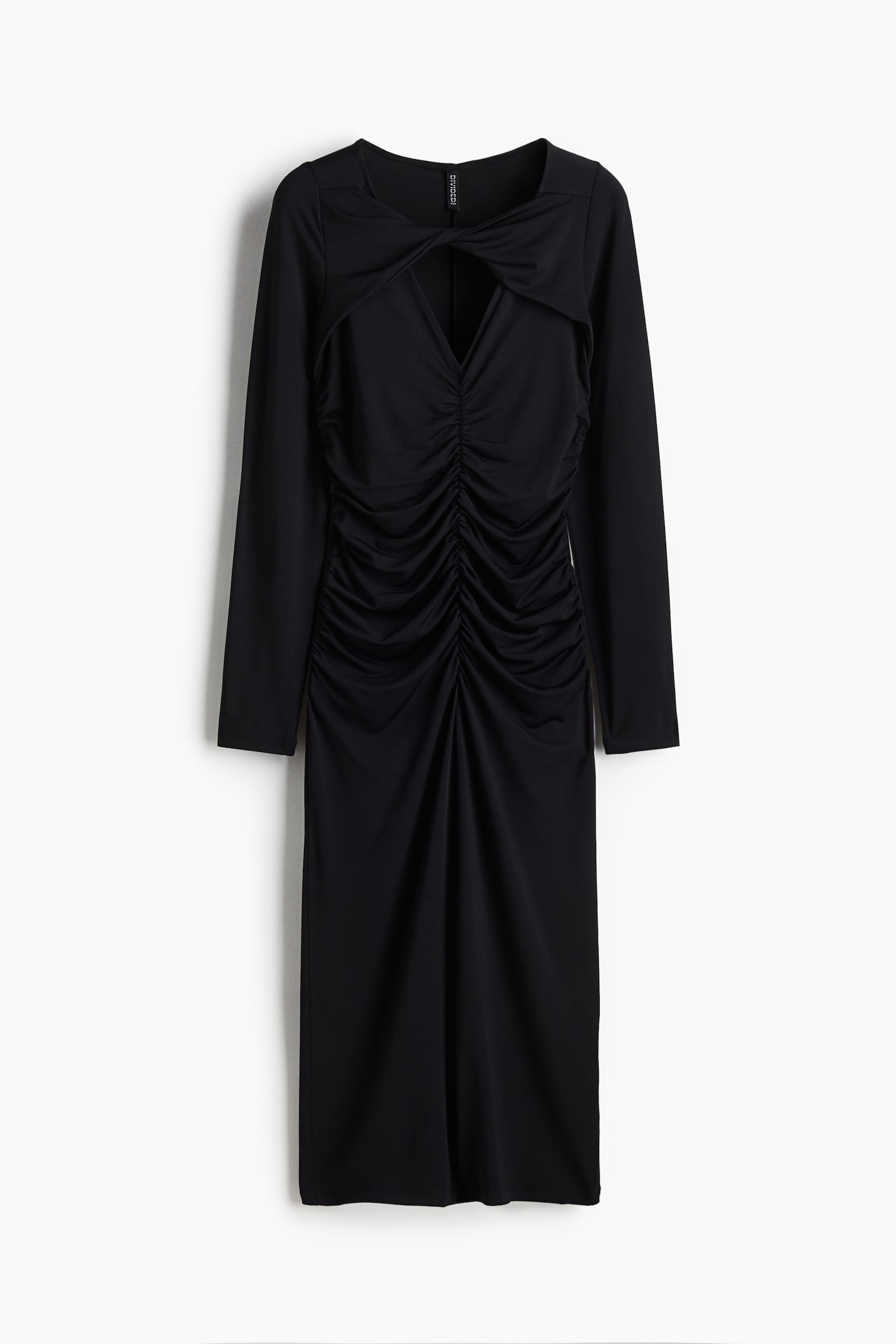 Женское платье H&M Draped Jersey Dress, цвет: Чёрный — фото 1