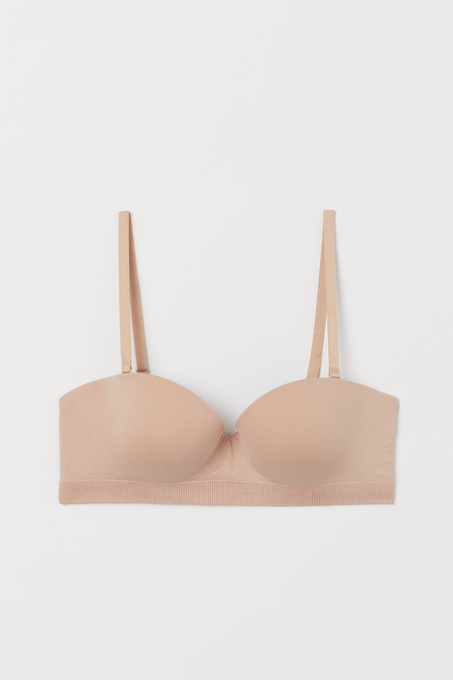 Seamless Balconette Bra - Light beige - 1