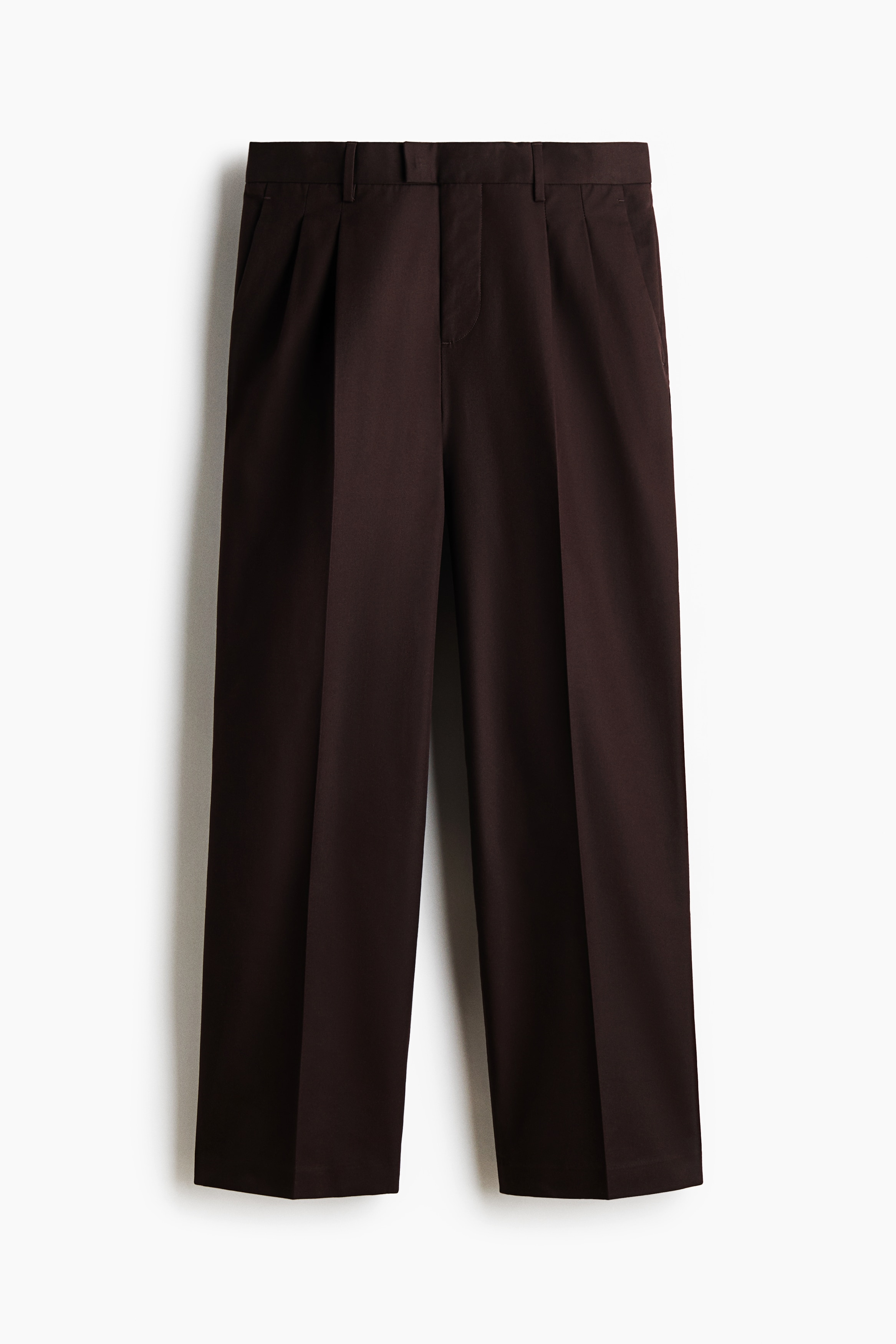 Elegantne pantalone Loose Fit - Smeđa