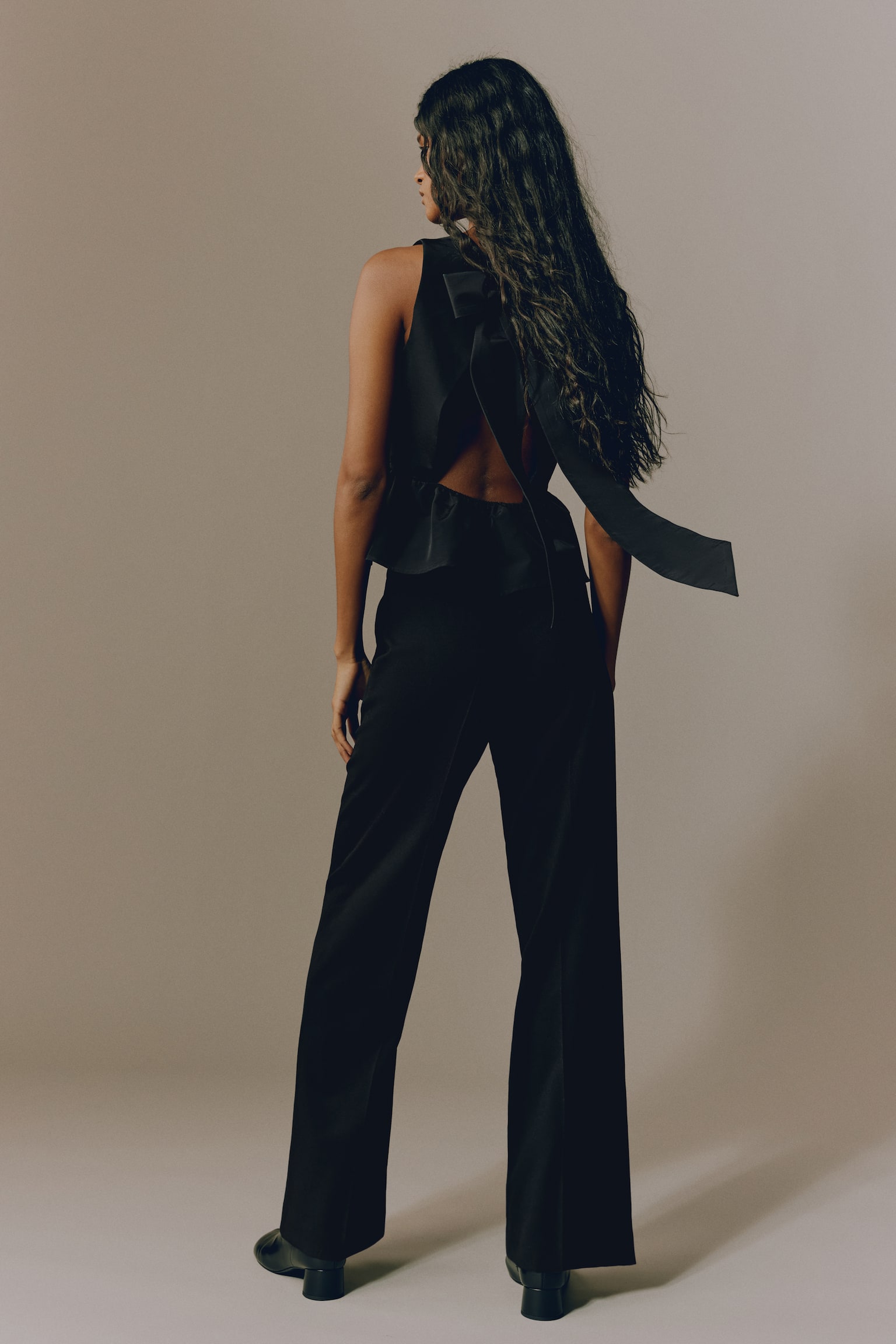 Pantalon chic - Noir/Gris - 4