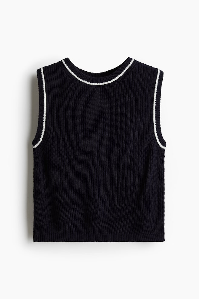 Sweater Vest - Navy blue/Navy blue/striped - 1