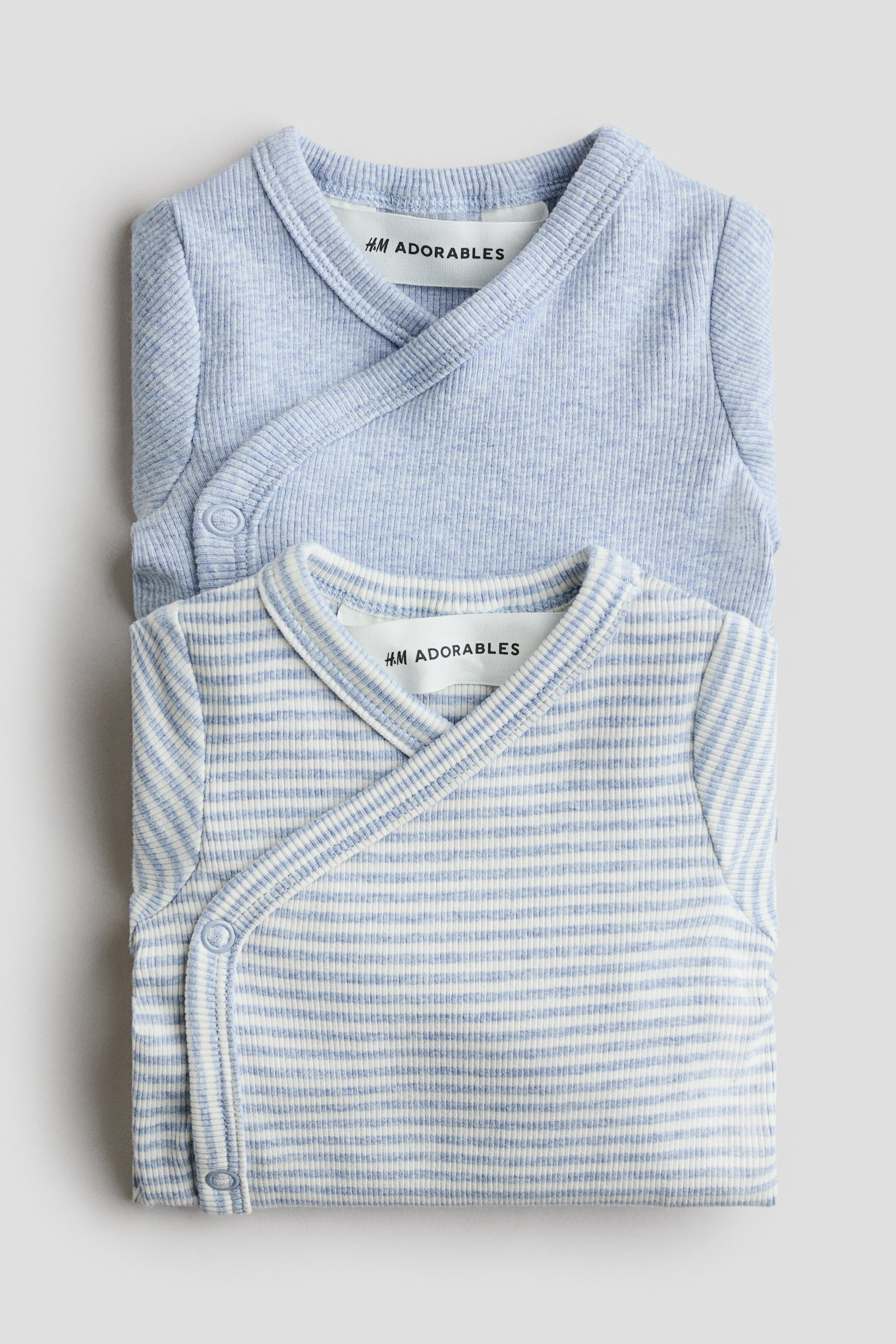 Visualizza immagine più grande: Body con funzione crescita 2 pezzi - Light blue/White striped - BAMBINO | H&M IT 3