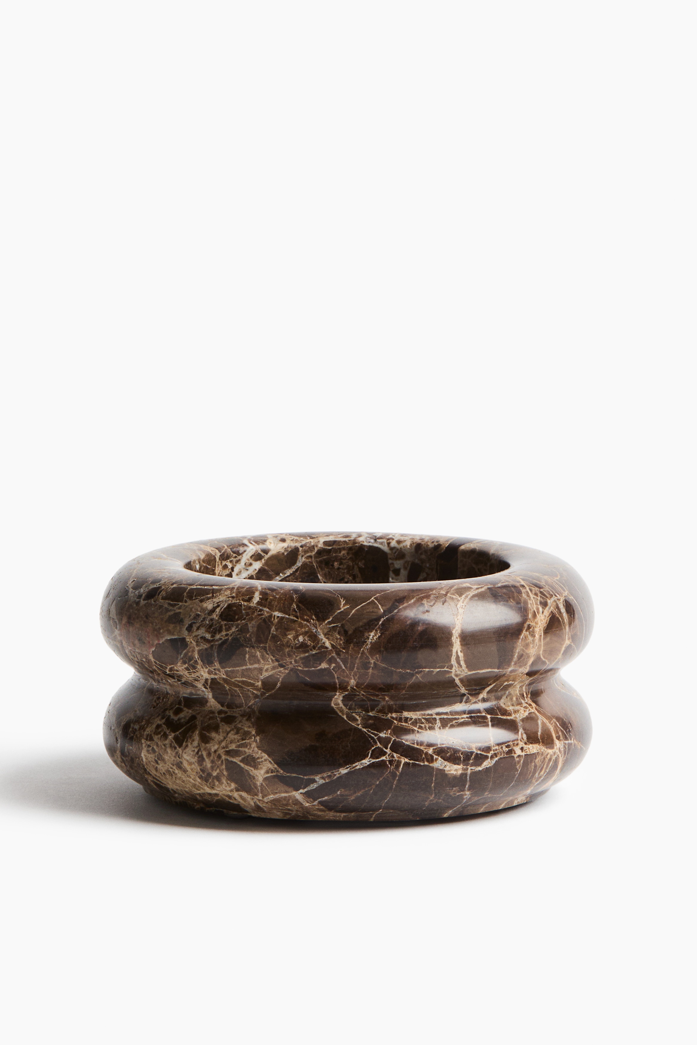 Marble bottle coaster - Dark brown/Marbled