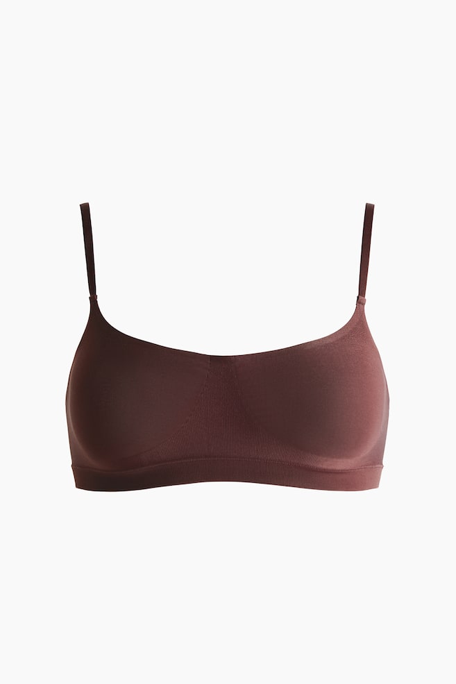 Seamless soft bra - Brown - 1