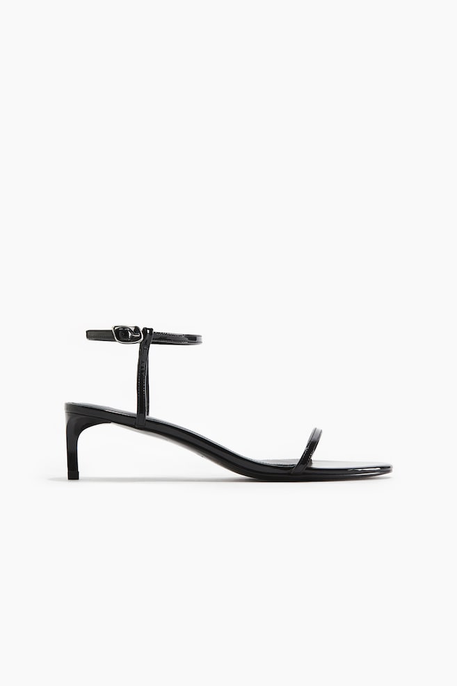Heeled strappy sandals - Black - 1