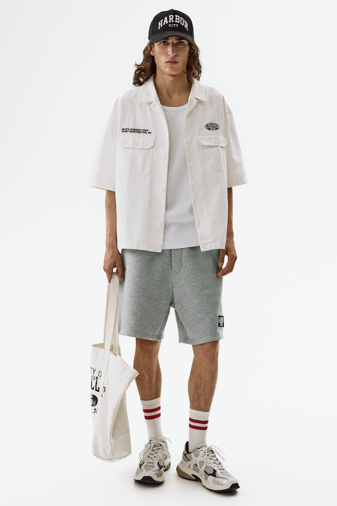 Relaxed Fit Sweatshorts - Grey marl/Navy blue/Sports Gear - 1