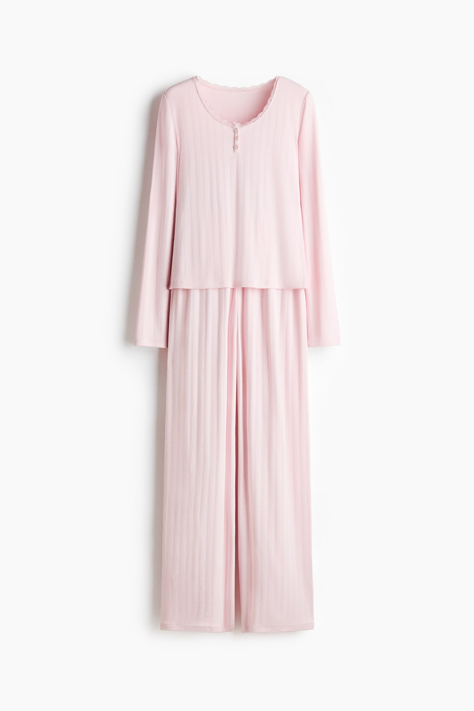 Pointelle jersey pyjamas - Light pink/Black - 2