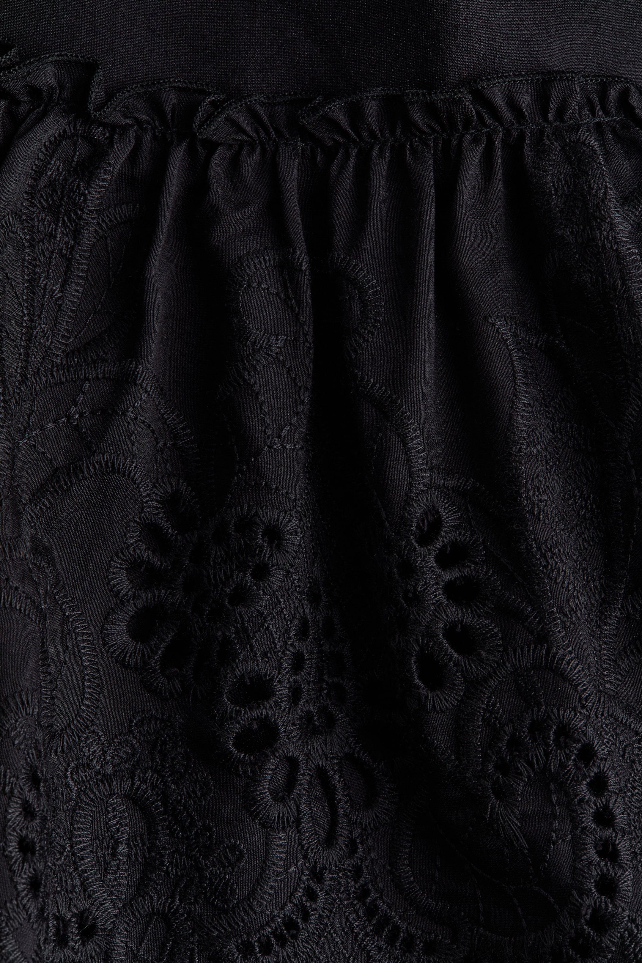 Off-the-Shoulder Dress with Eyelet Embroidery