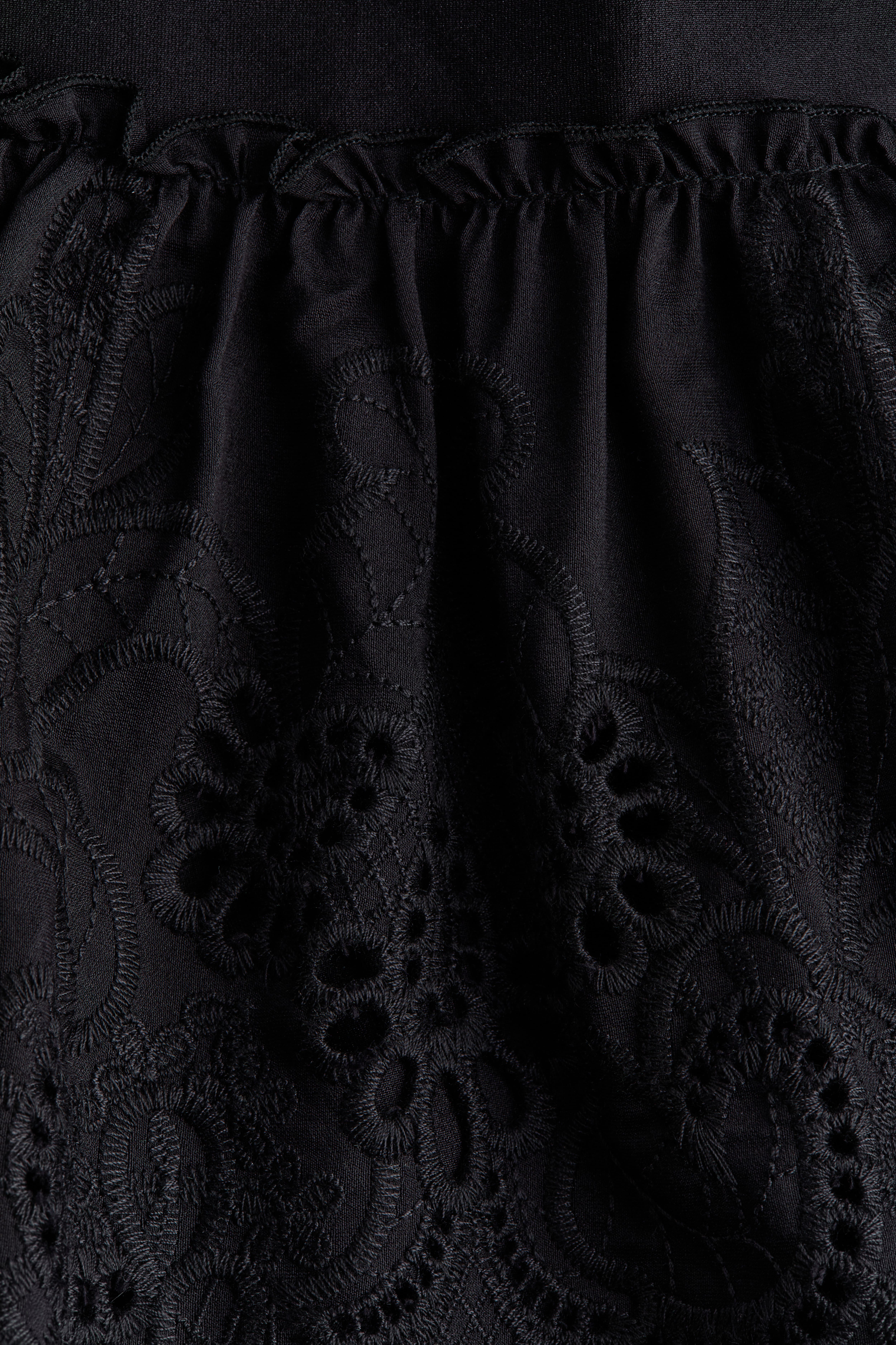 Off-the-Shoulder Dress with Eyelet Embroidery