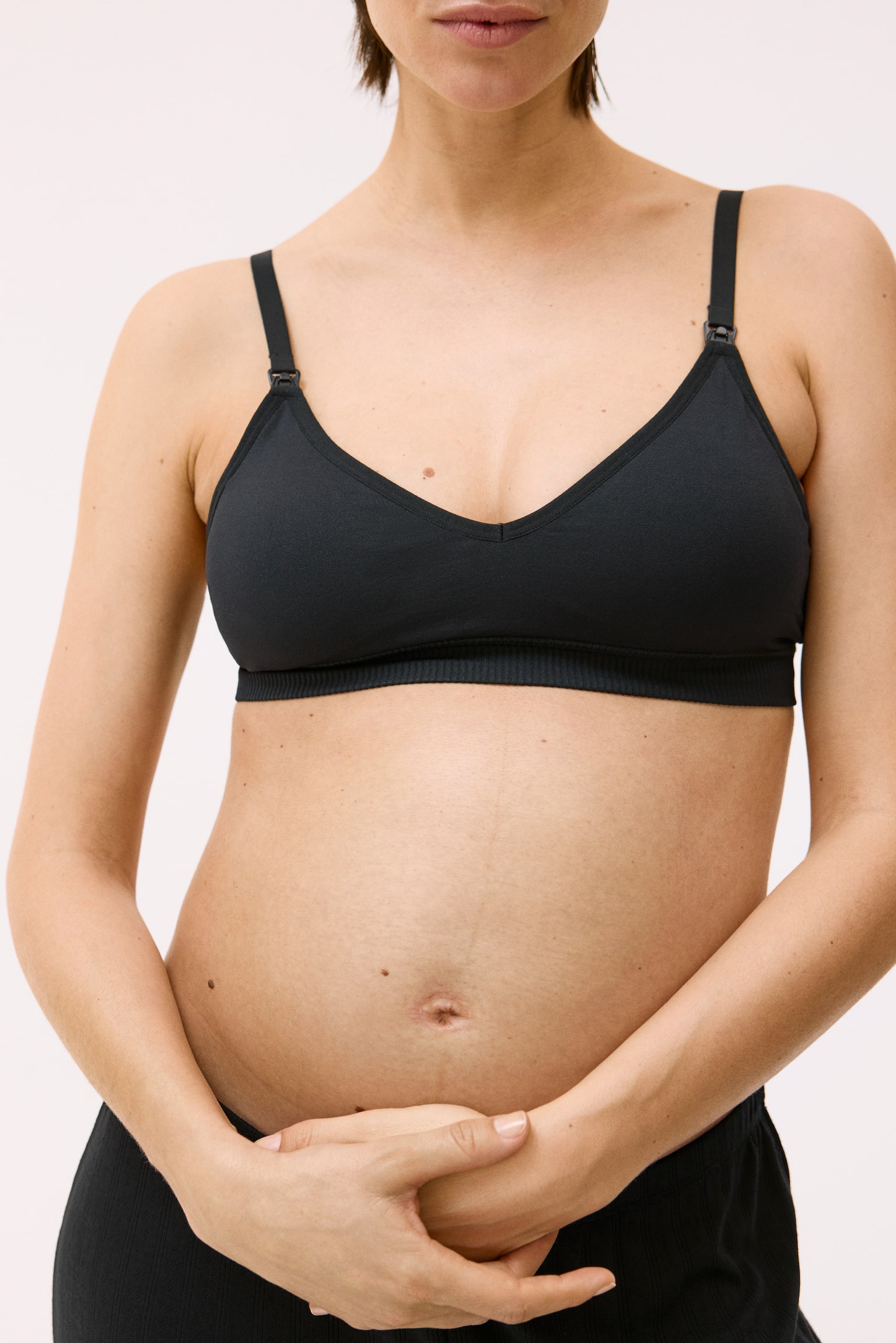 MAMA Lot de 2 soutiens-gorge d'allaitement paddés - Rose poudré/noir/Noir/beige/Rose ancien/noir - 3