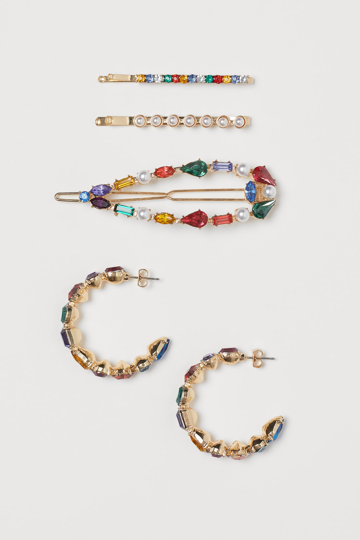 Barrette D'oreille Métal Doré Avec Cabochon Turquoise - Occasion (état Neuf)
