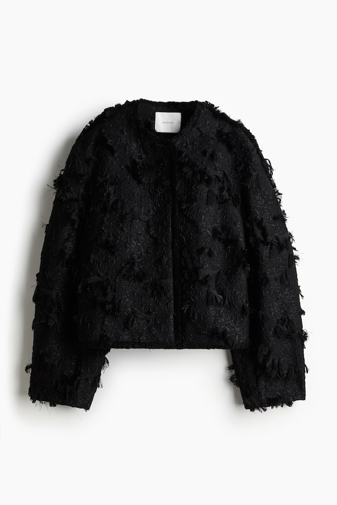 Jacke aus Jacquardstoff - Schwarz - 1
