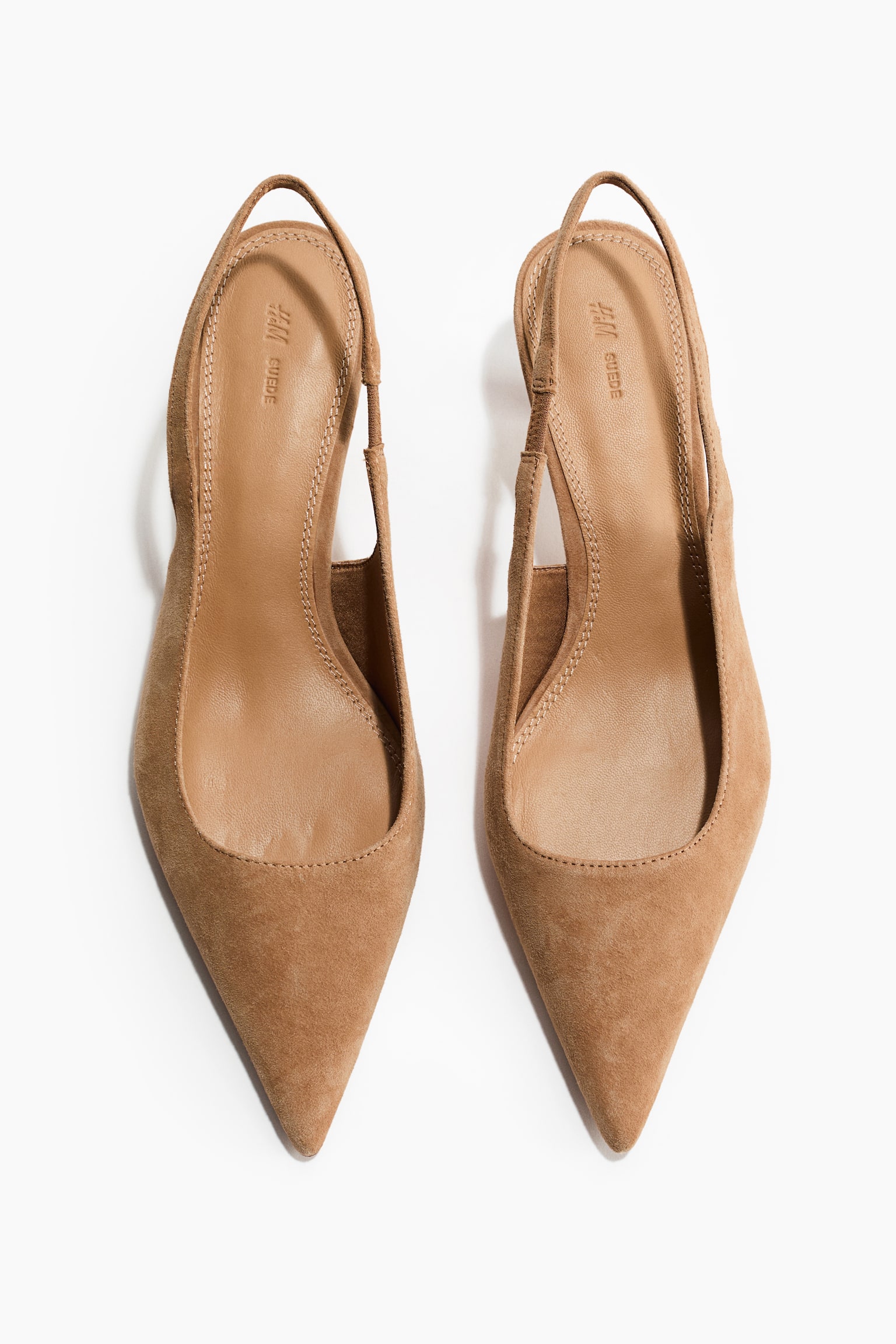 Pointed suede slingbacks - Dark beige/Brown/Dark khaki green/Khaki green - 2