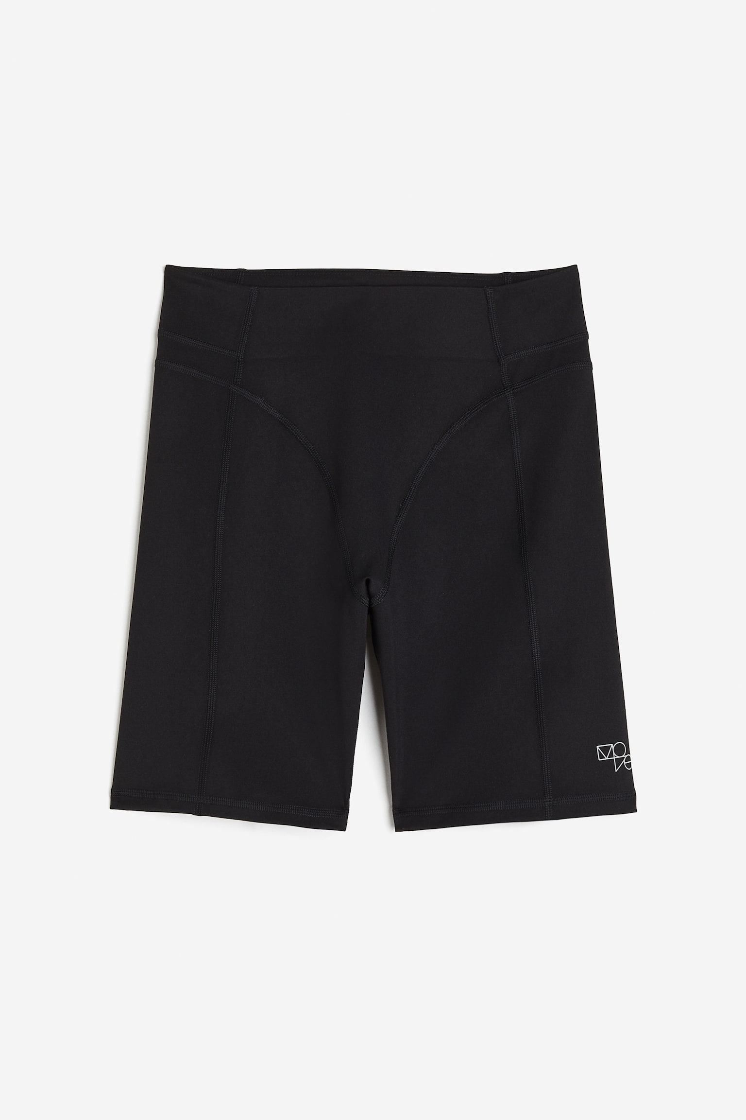 Activewear Bike Shorts In DryMove™ - Black/Light teal - 1