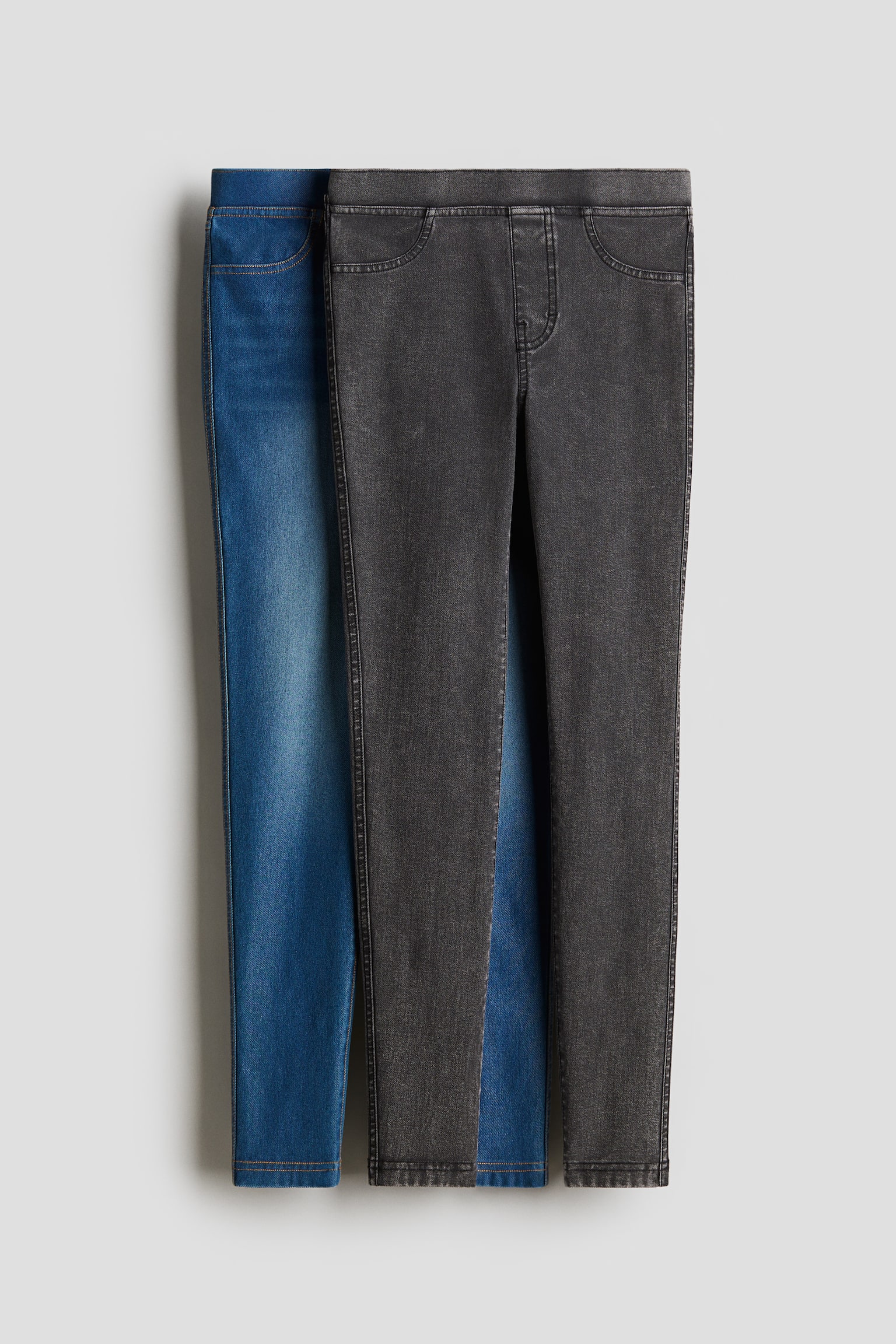 Lot de 2 leggings - Gris foncé/bleu denim/Bleu denim clair/bleu denim - 1