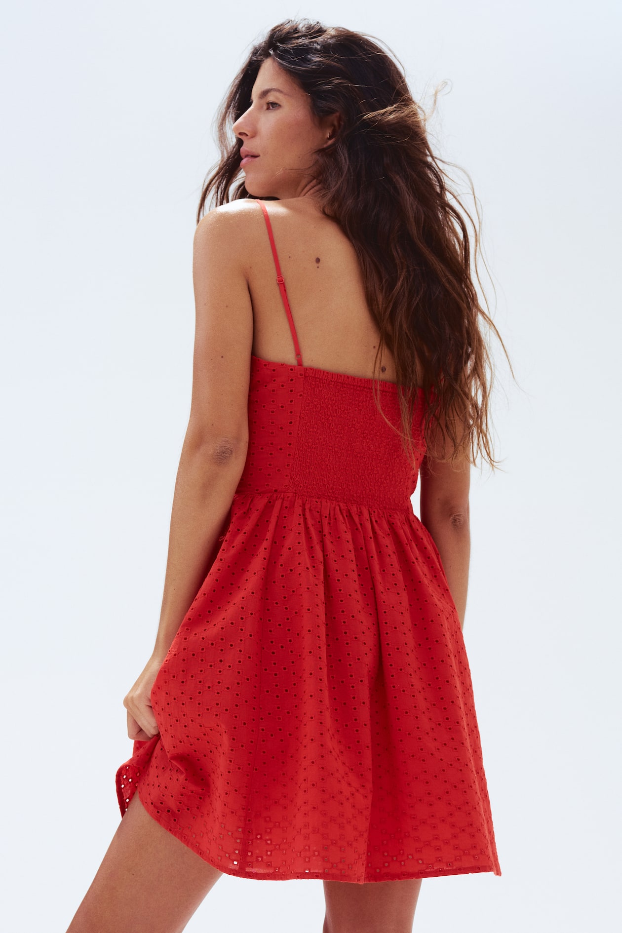 Eyelet-Embroidered Strappy Dress - image 3