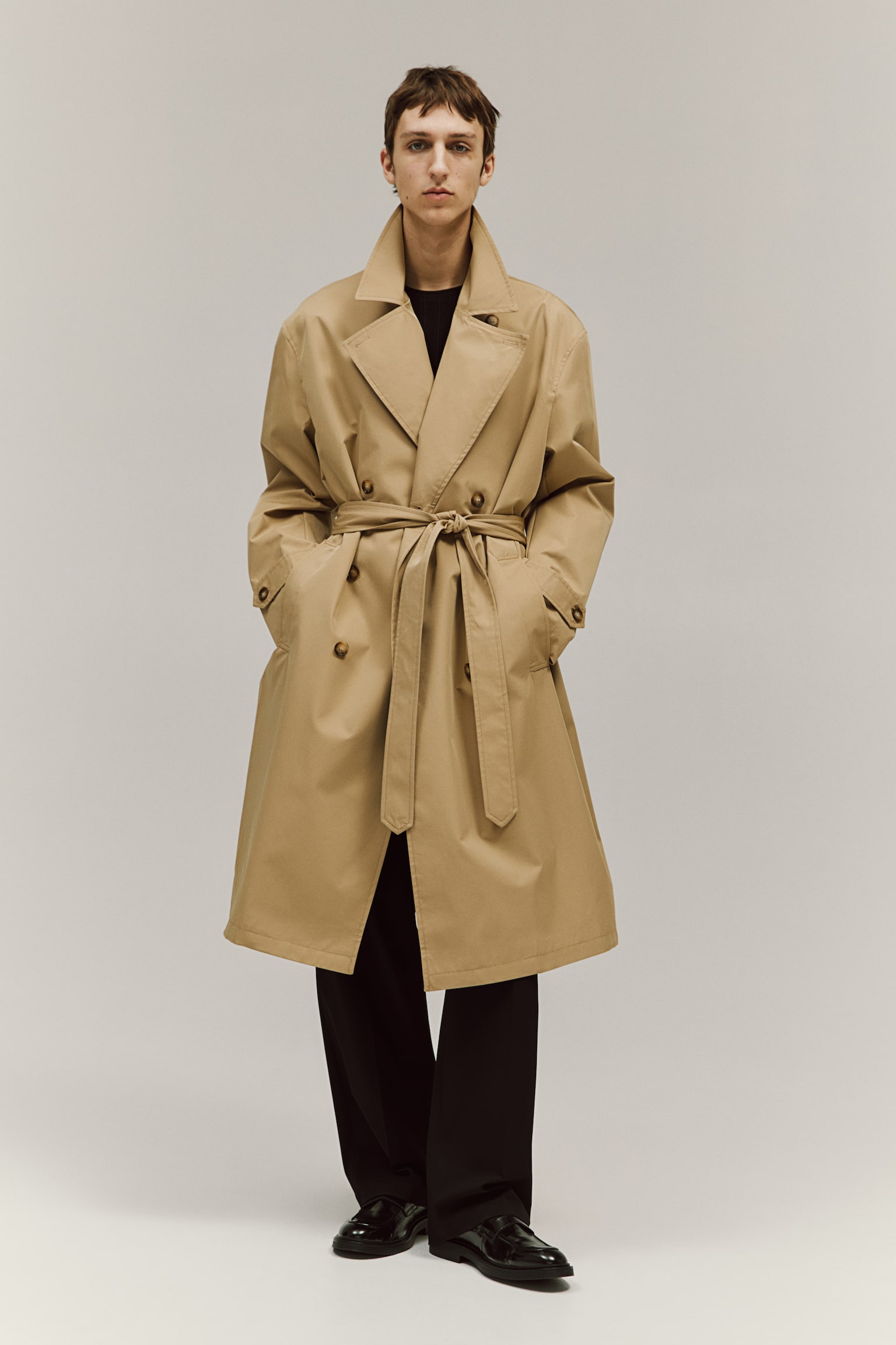 Oversized Fit Trenchcoat - Beige - 5