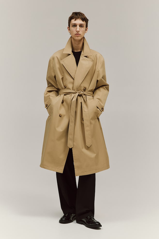 Trench-coat Oversized Fit - Beige/Noir - 5