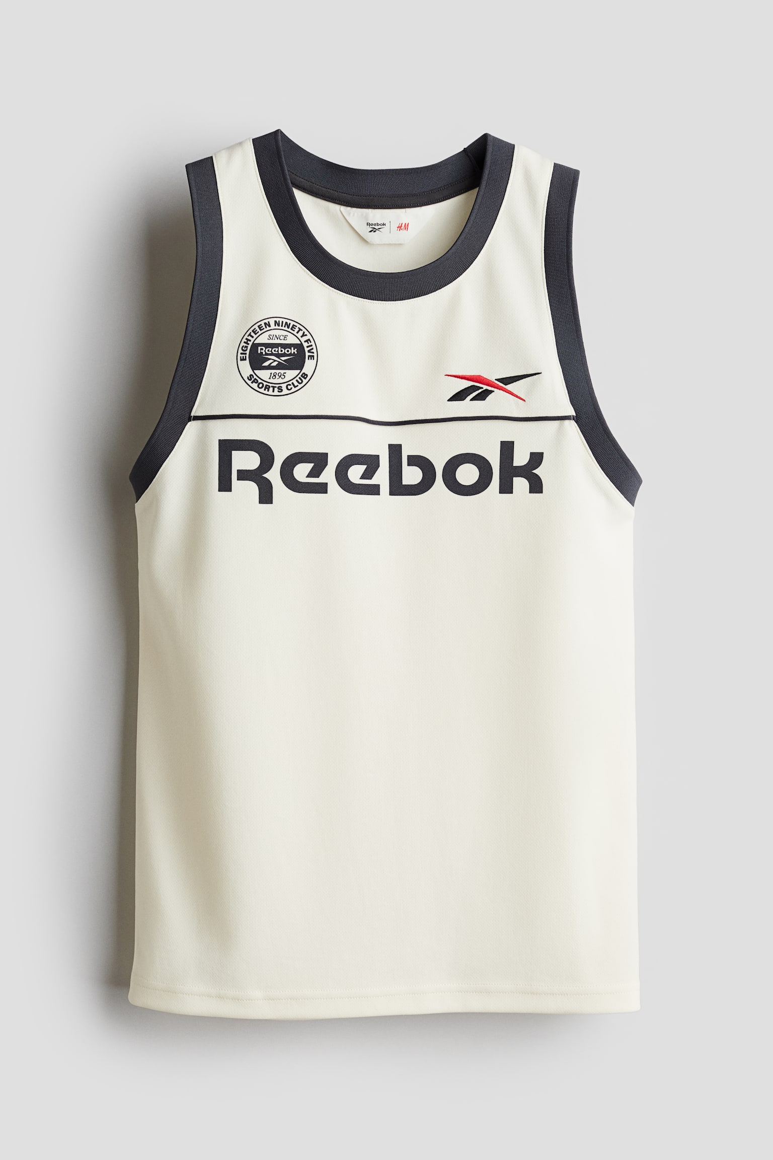 Print-motif mesh vest top - White/Reebok - 1