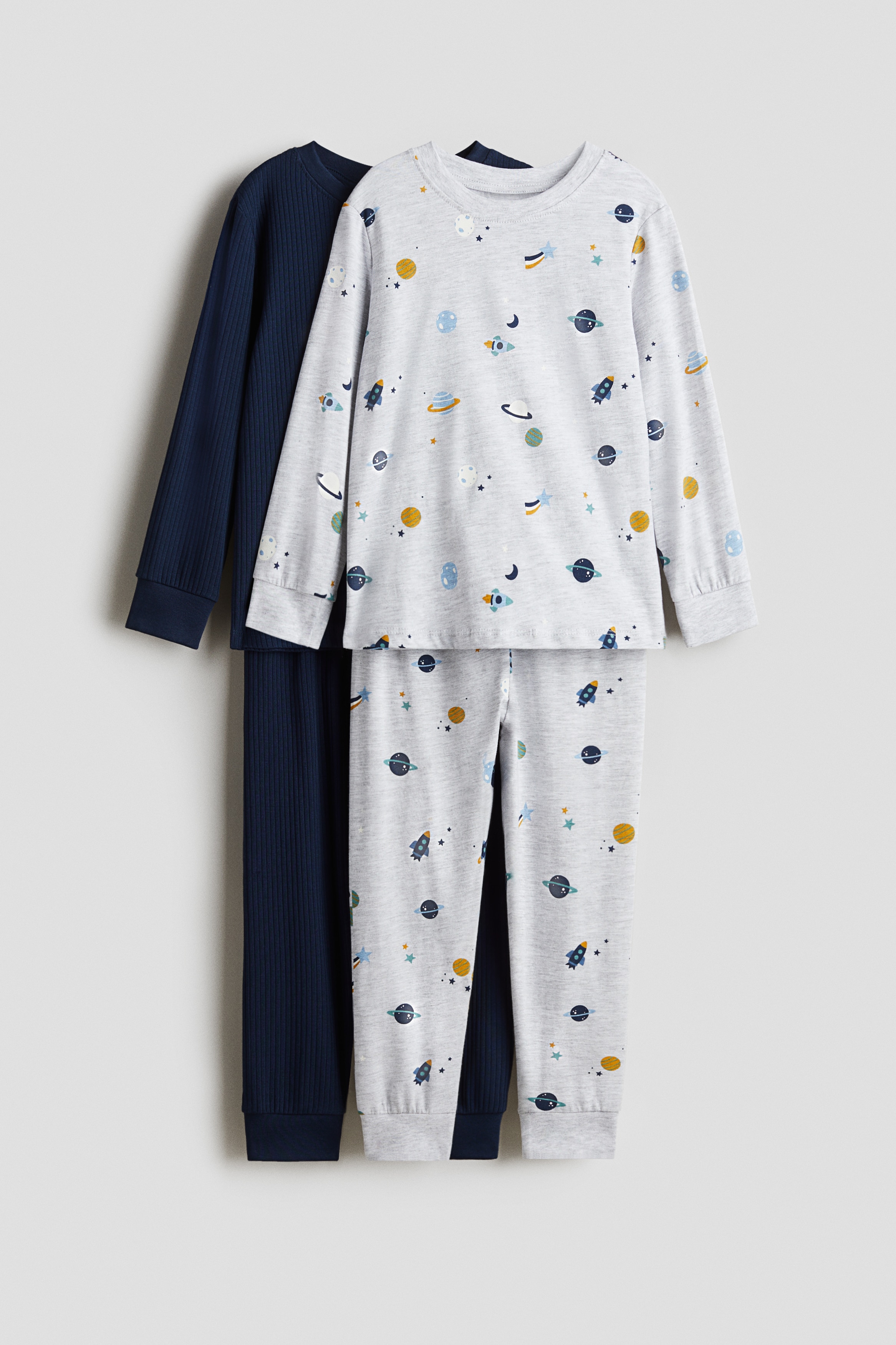 H & M - プリントコットンパジャマ 2組セット - ブルー