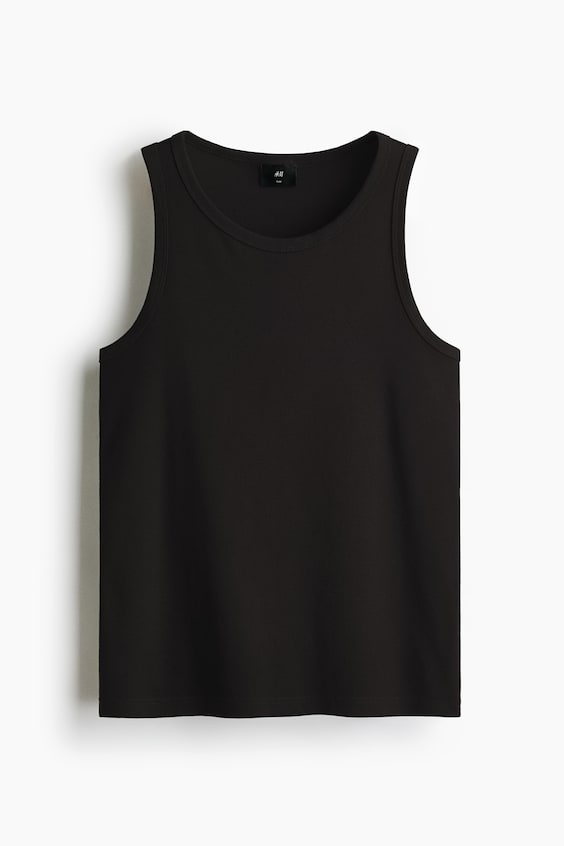 Мужские топы H&M Slim-Fit Ribbed Tank Top