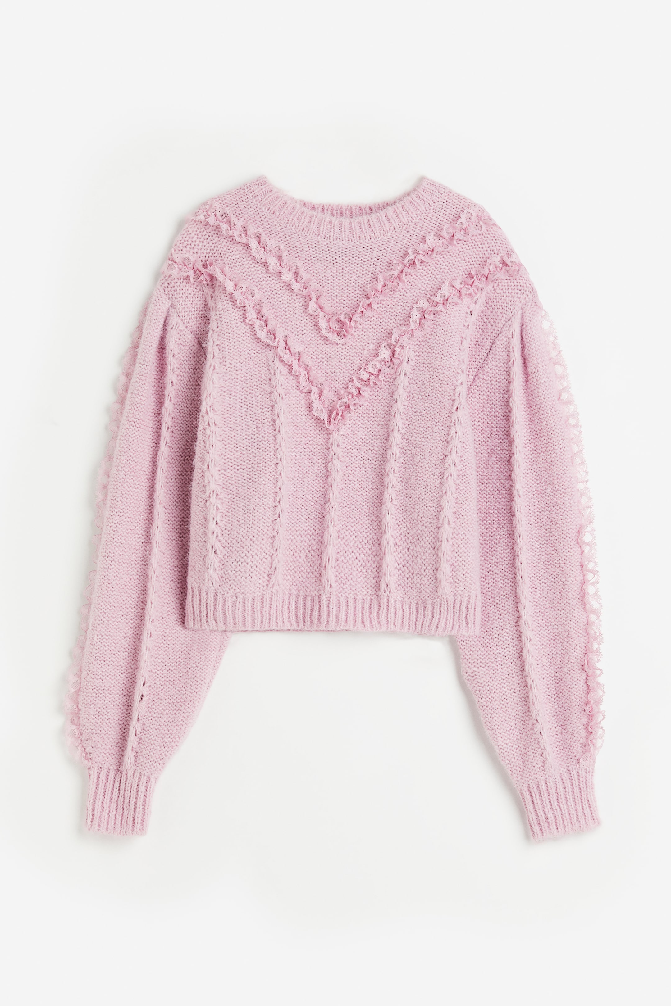 Lace-trimmed Sweater