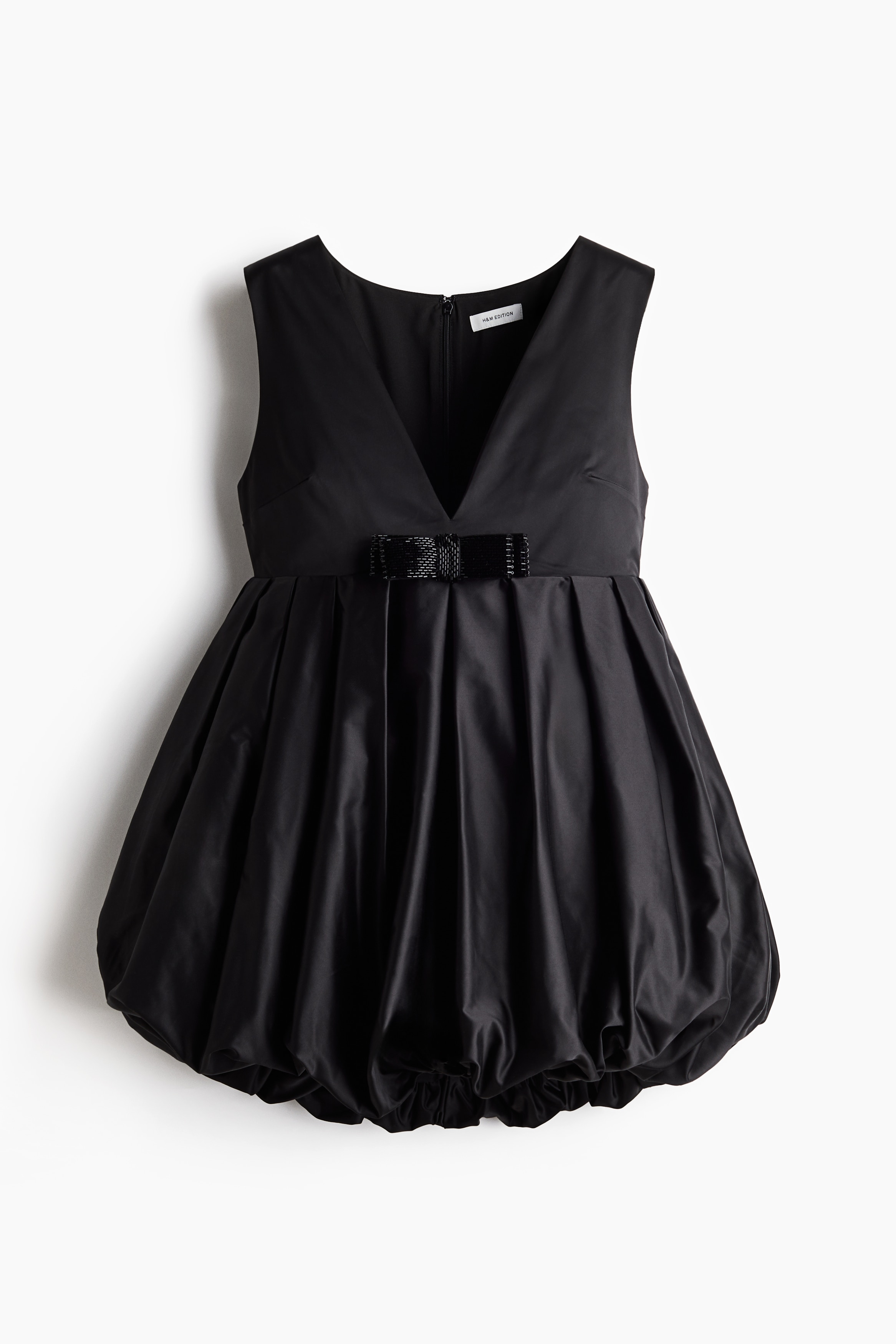 Femme - Minirobe avec base à effet boule Noir - Size: L  - H&M