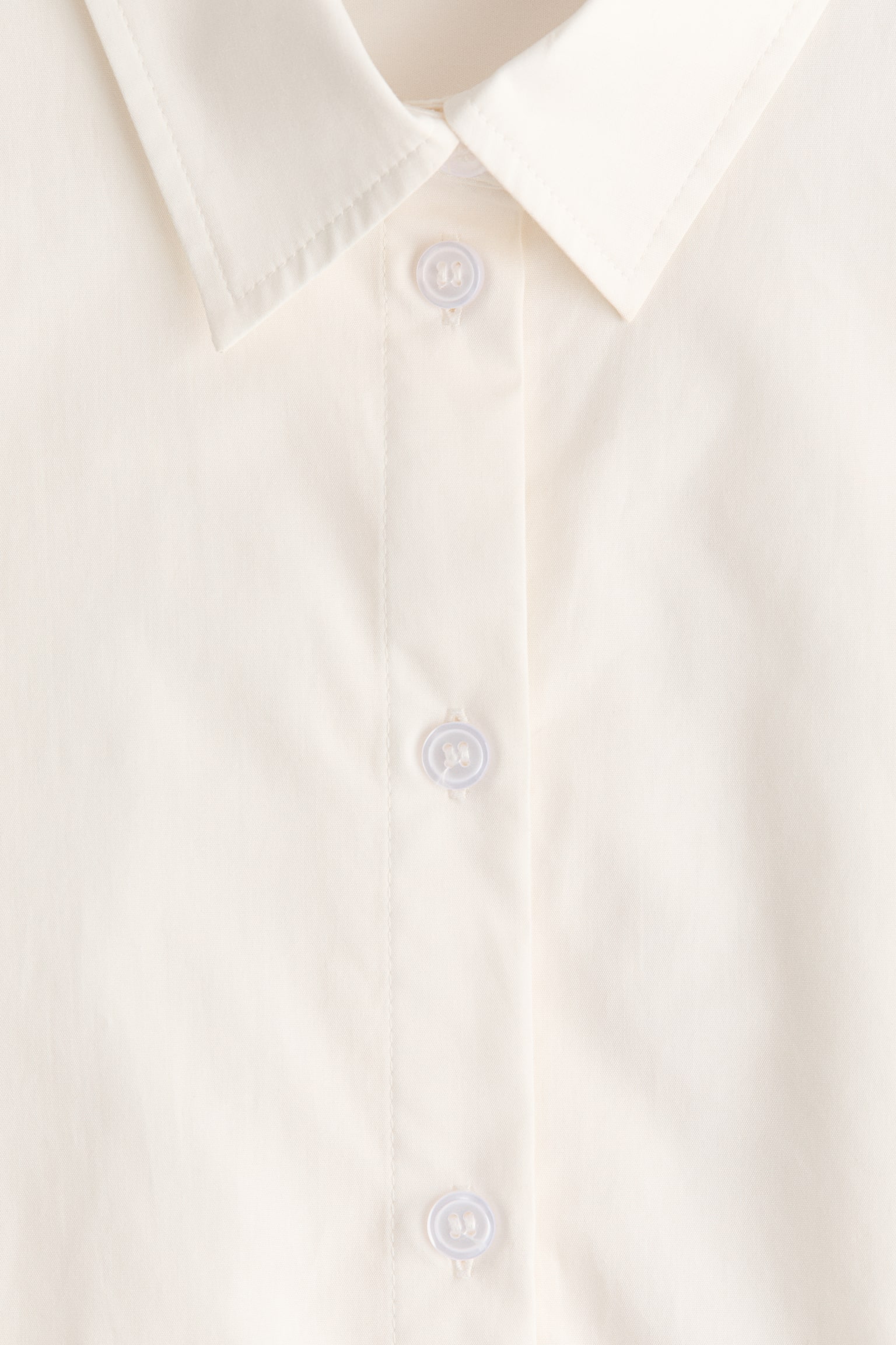 Женская рубашка H&M Balloon-Sleeved Cotton, цвет: Кремовый — фото 6