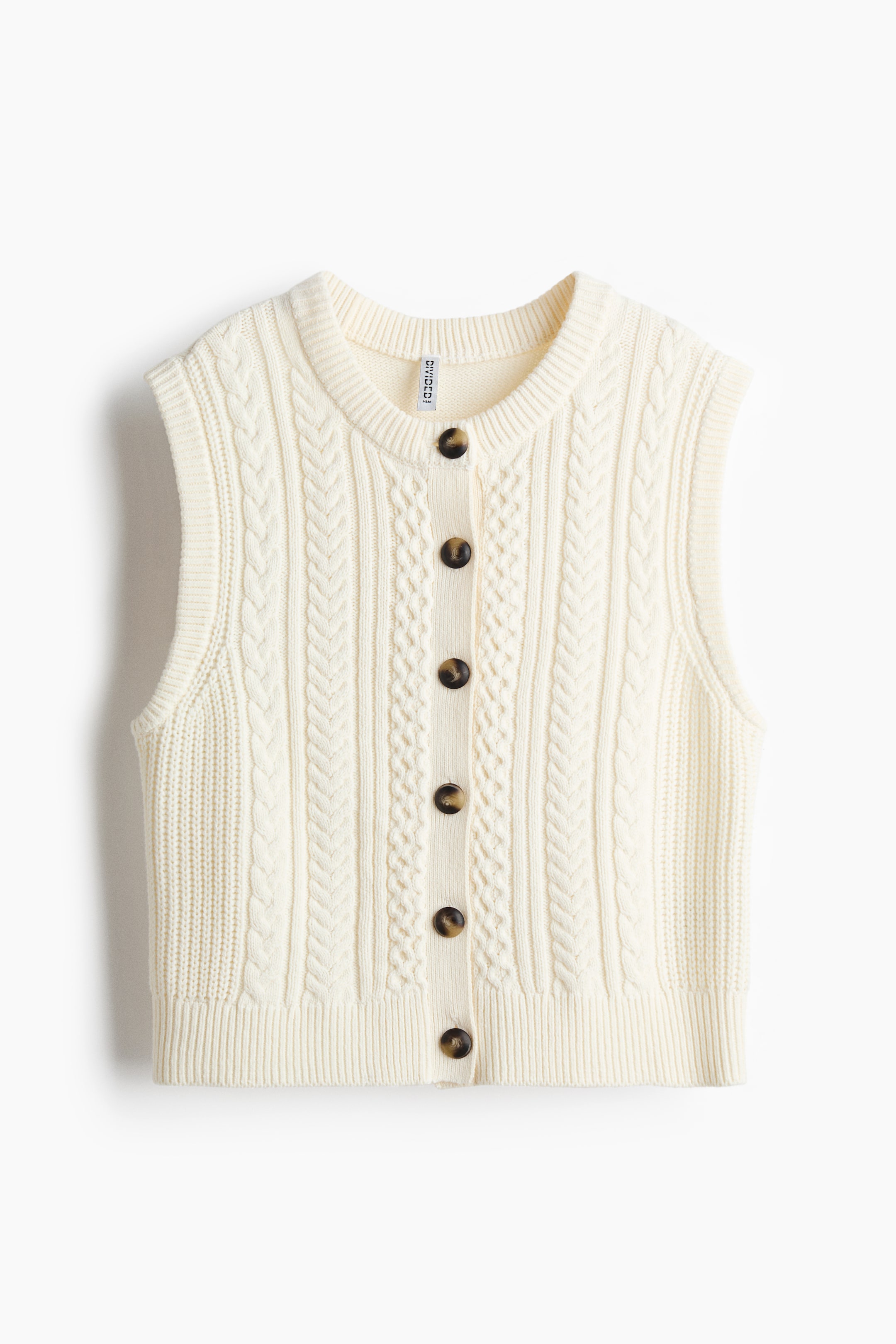 Chandail sans manches en tricot torsadé