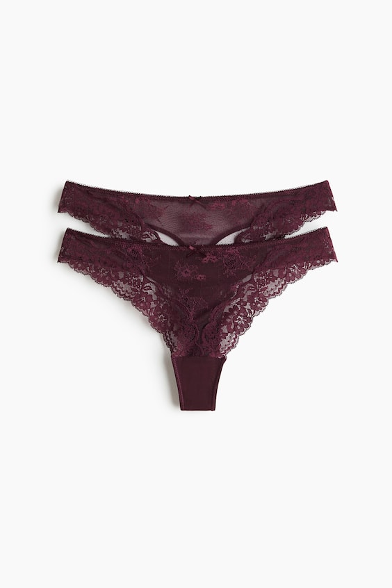 Женские стринги H&M кружевные, 2 пары
